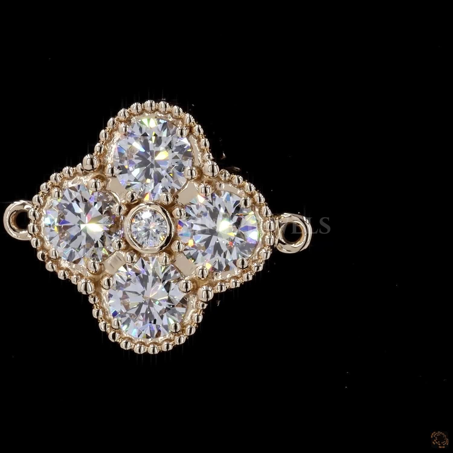 Floral Cluster Diamond Pendant – view 4