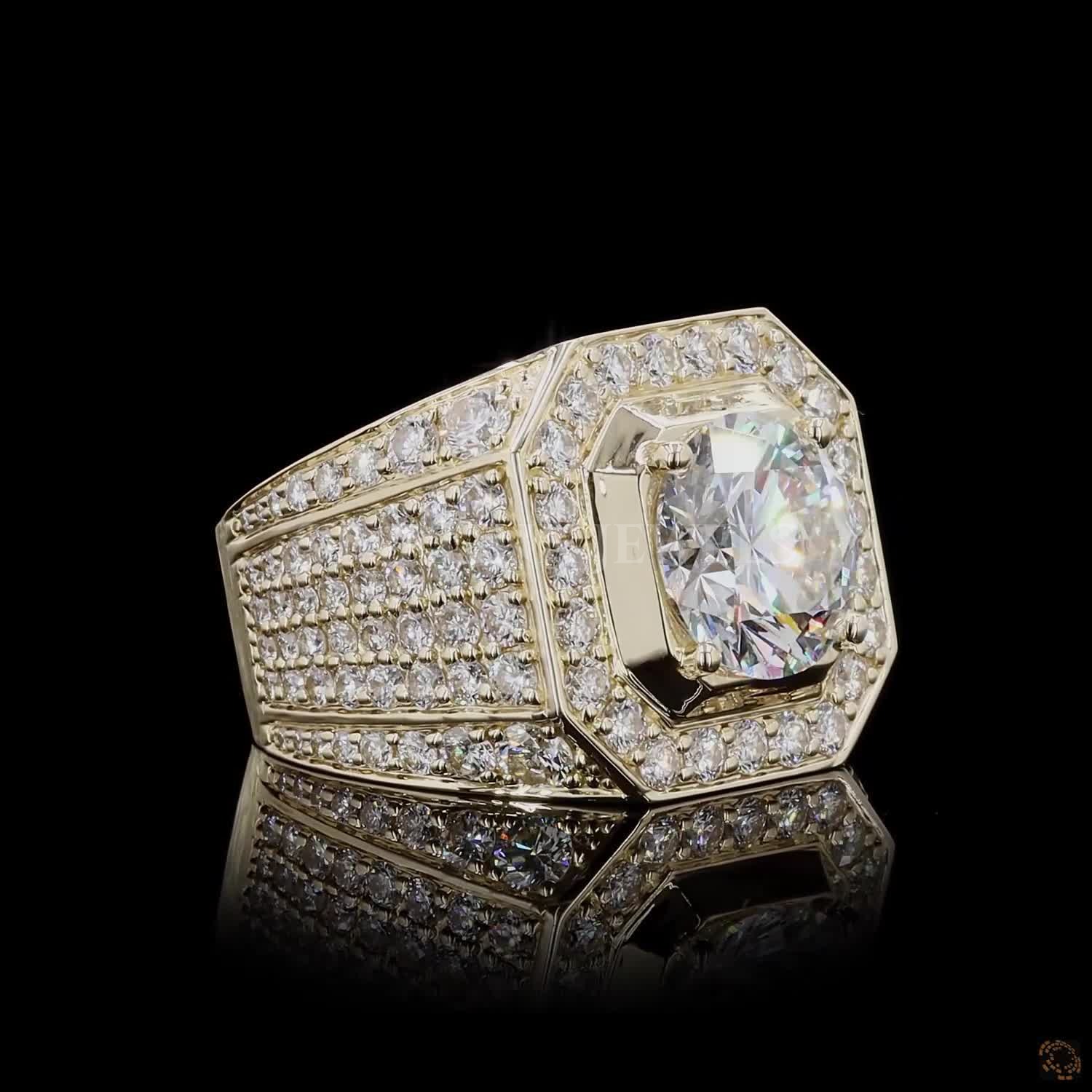 Imperial Octagon Halo Diamond Ring – view 4