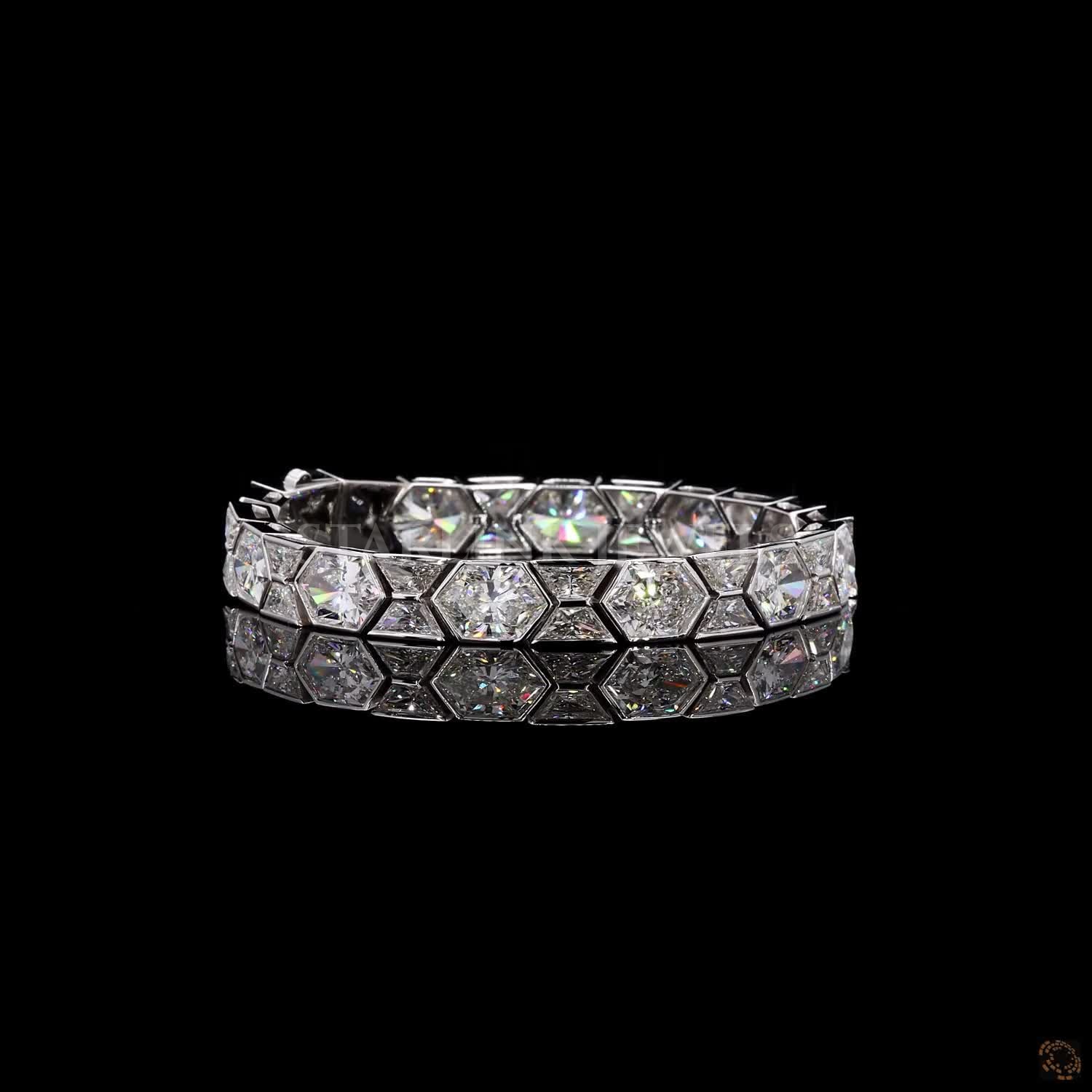 Royal Hexagon Antique Diamond Bracelet – view 4