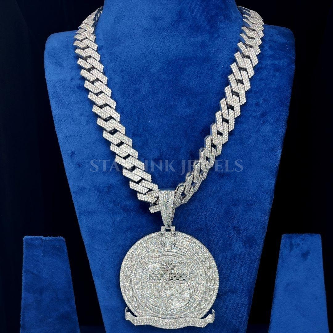 Diamond Cuban Link Chain with Custom Statement Pendant