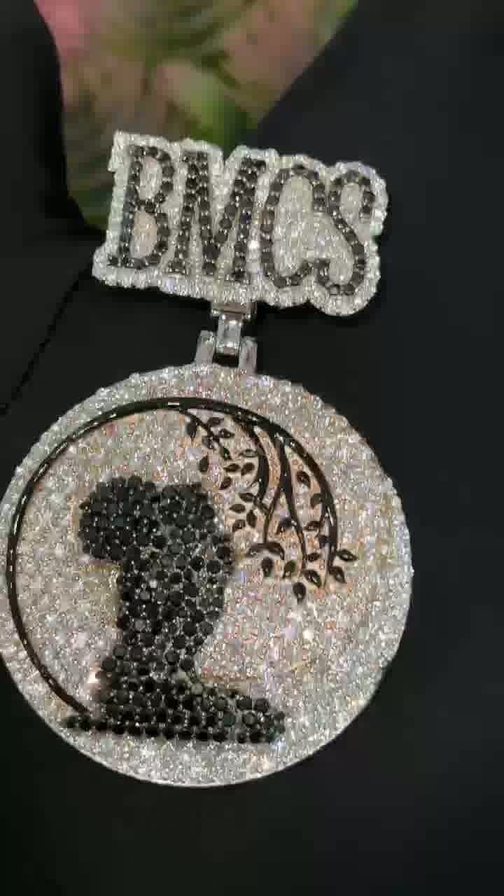 Custom Diamond Cuban Pendant Pair – His & Hers Edition – view 2