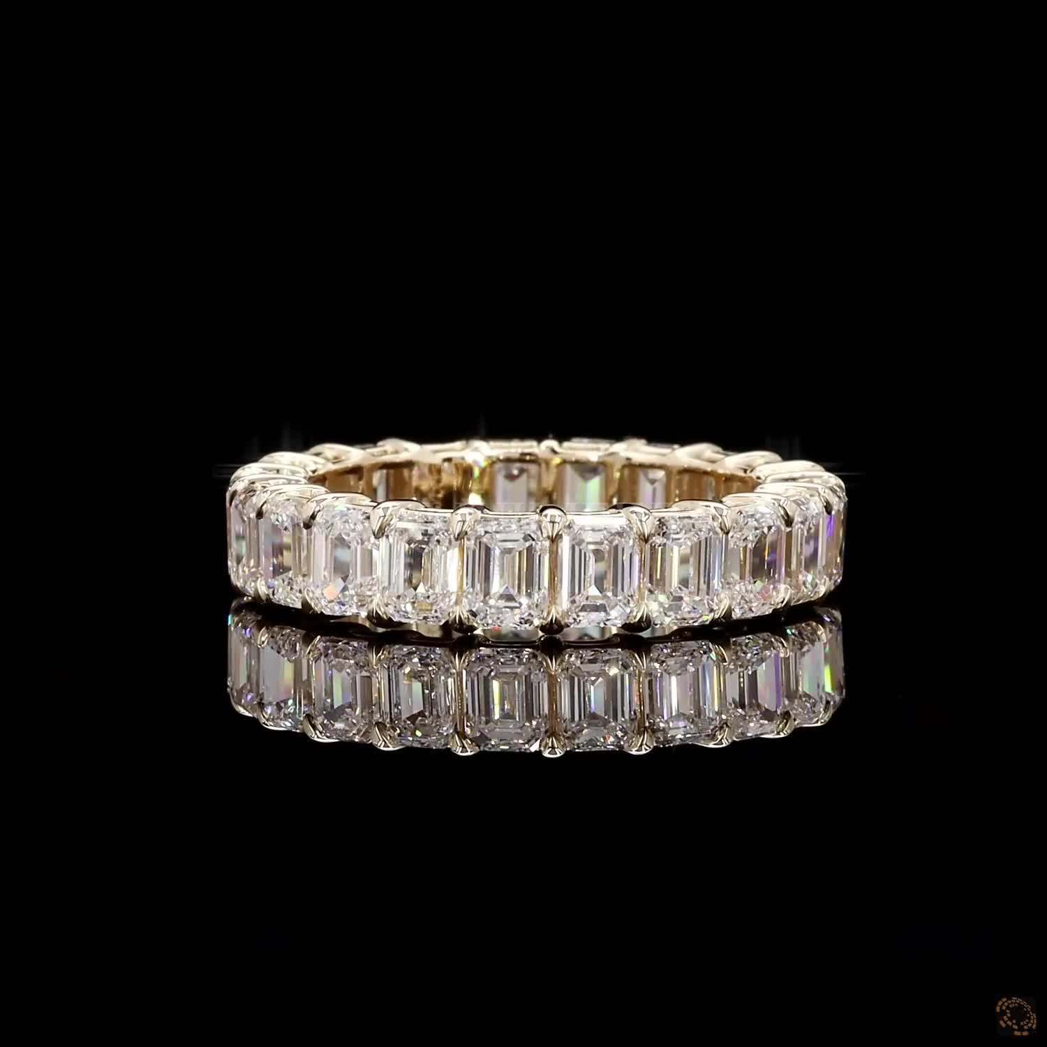 Emerald Cut Diamond Full Eternity Band – view 4