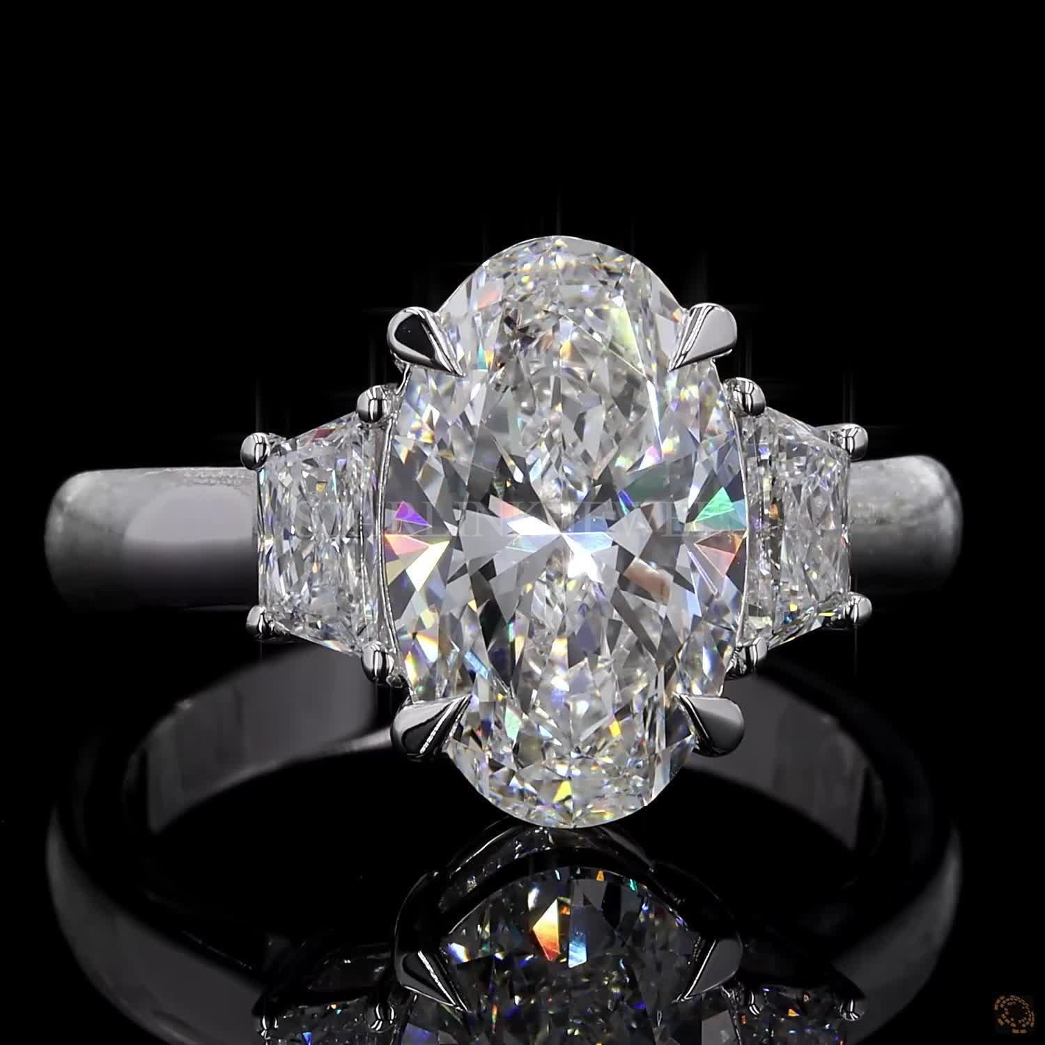 7CT Oval Diamond Engagement Ring – view 4
