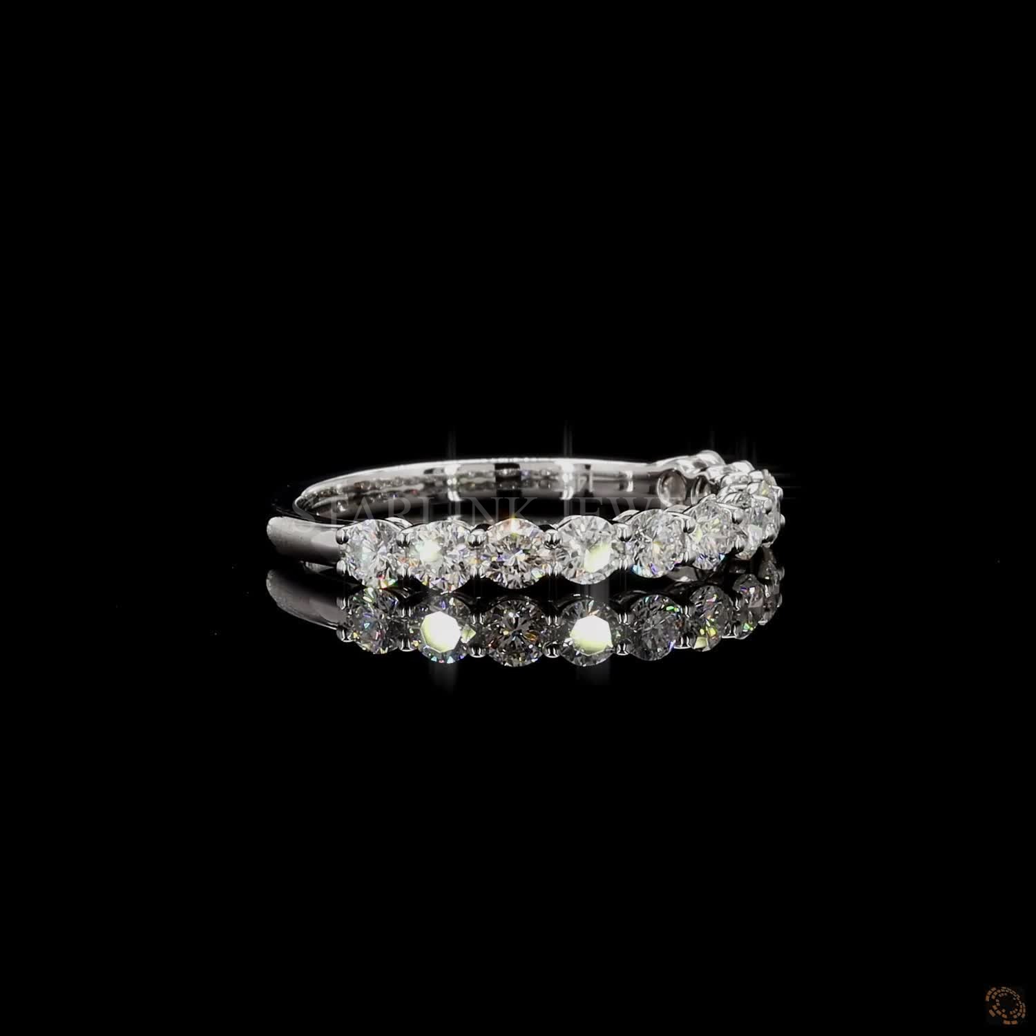 Round Diamond Half Eternity Band – view 4