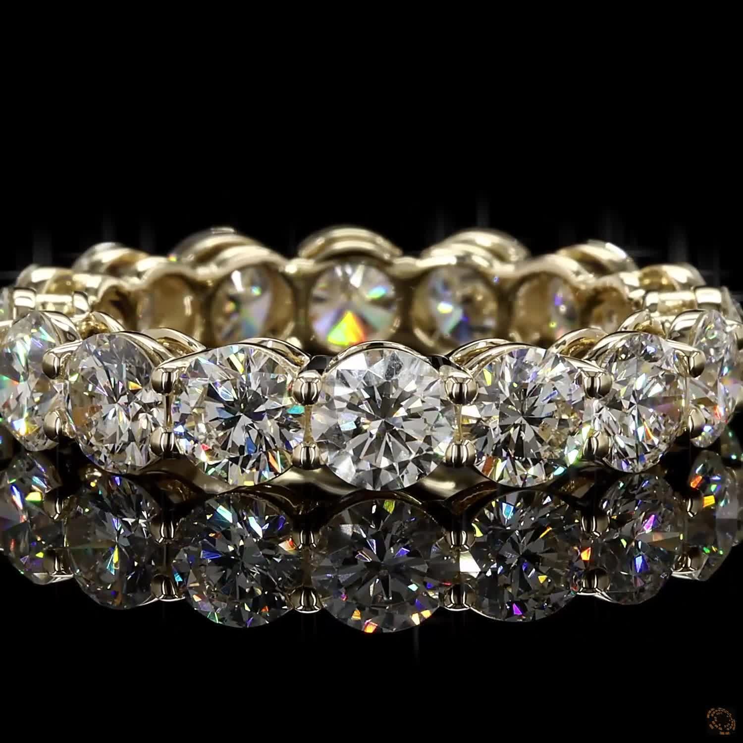 Round Diamond Full Eternity Band – view 3