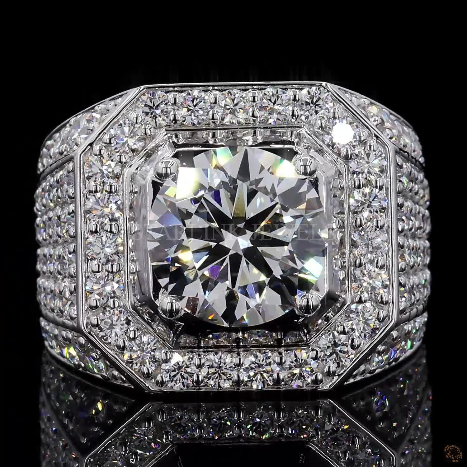 Round Brilliant Diamond Statement Ring – view 4