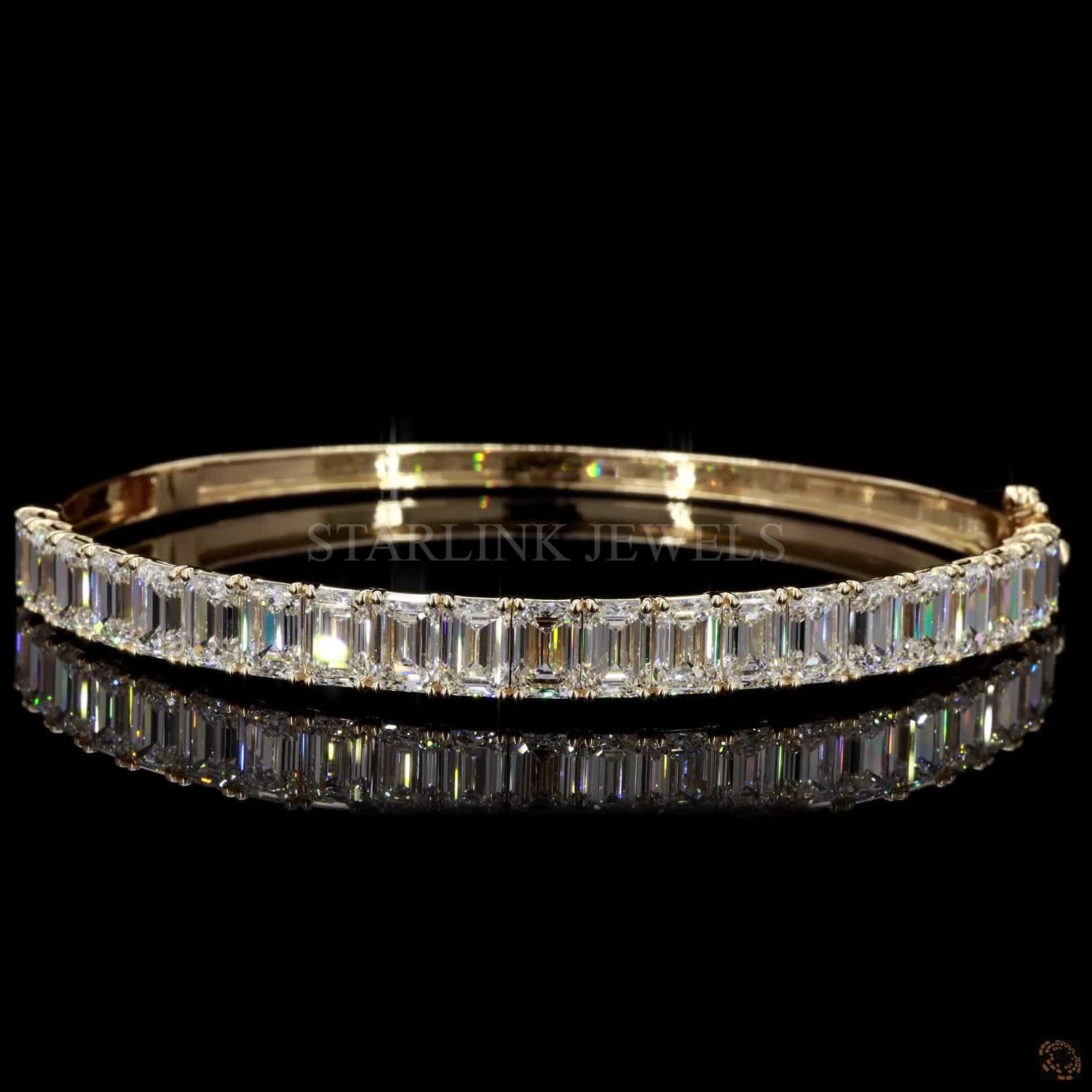 Luxury Emerald Cut Diamond Bracelet – view 3