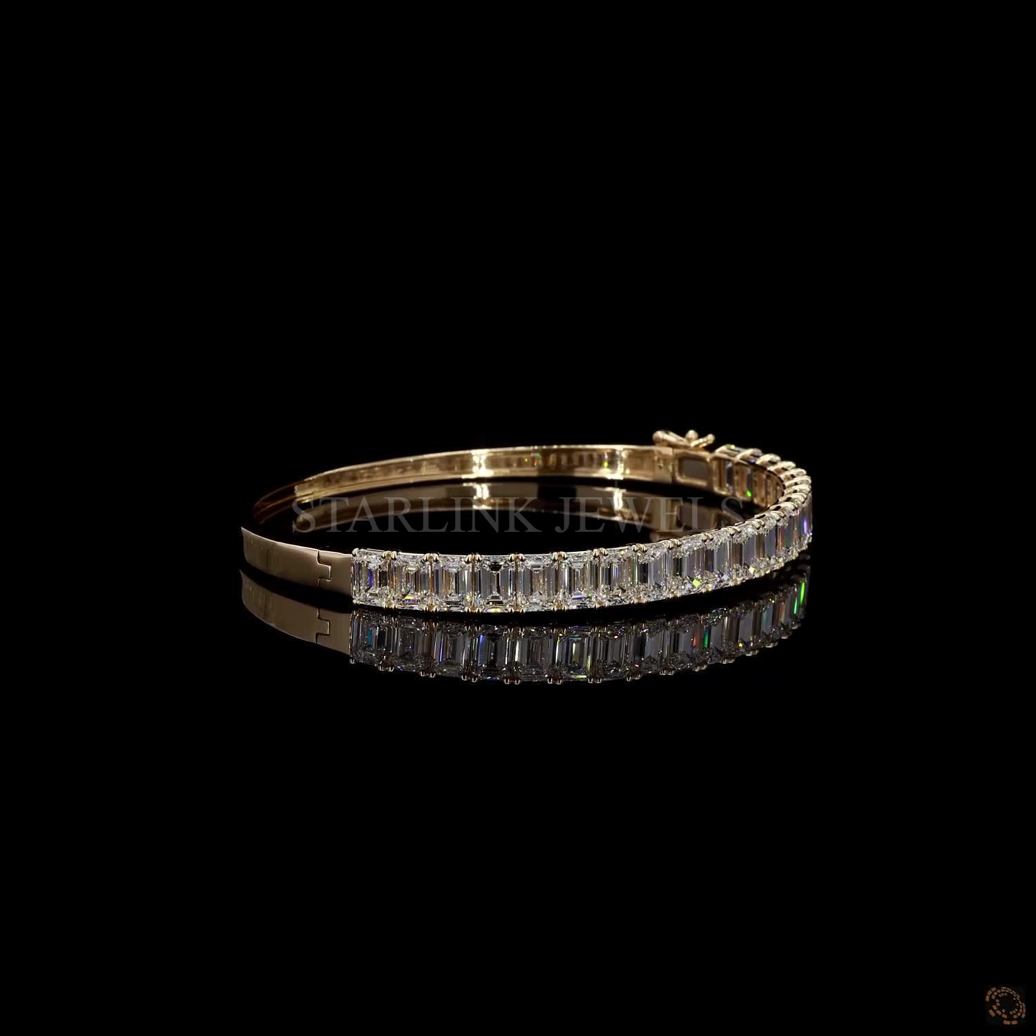 Luxury Emerald Cut Diamond Bracelet – view 4