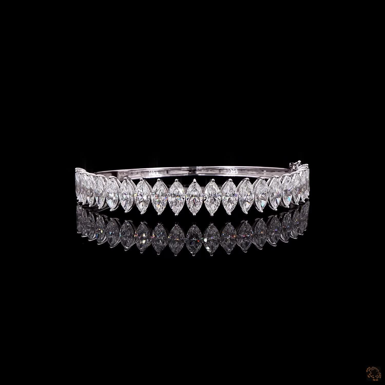 Luxury Marquise Cut Diamond Bracelet – view 3