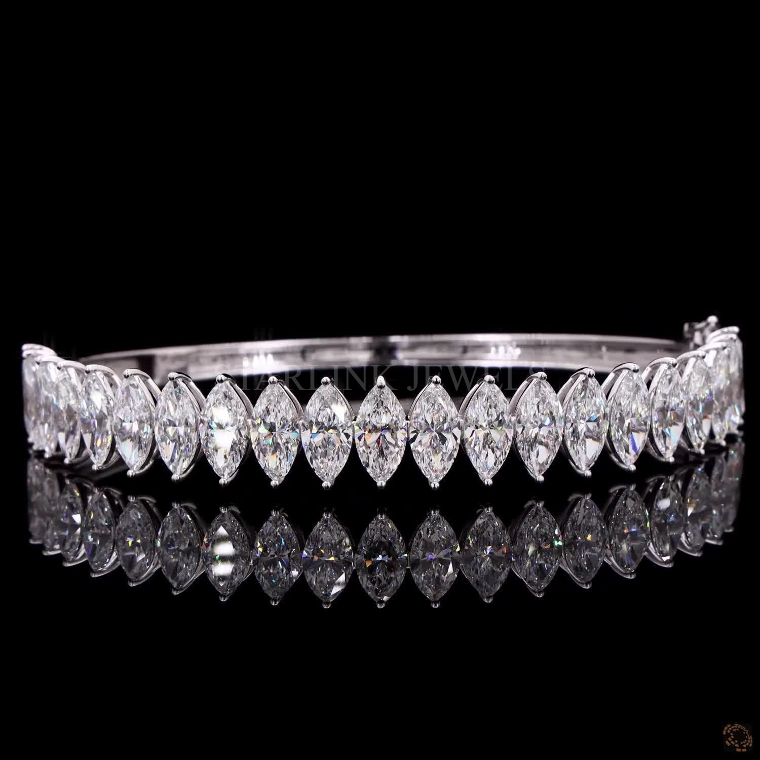 Luxury Marquise Cut Diamond Bracelet – view 4