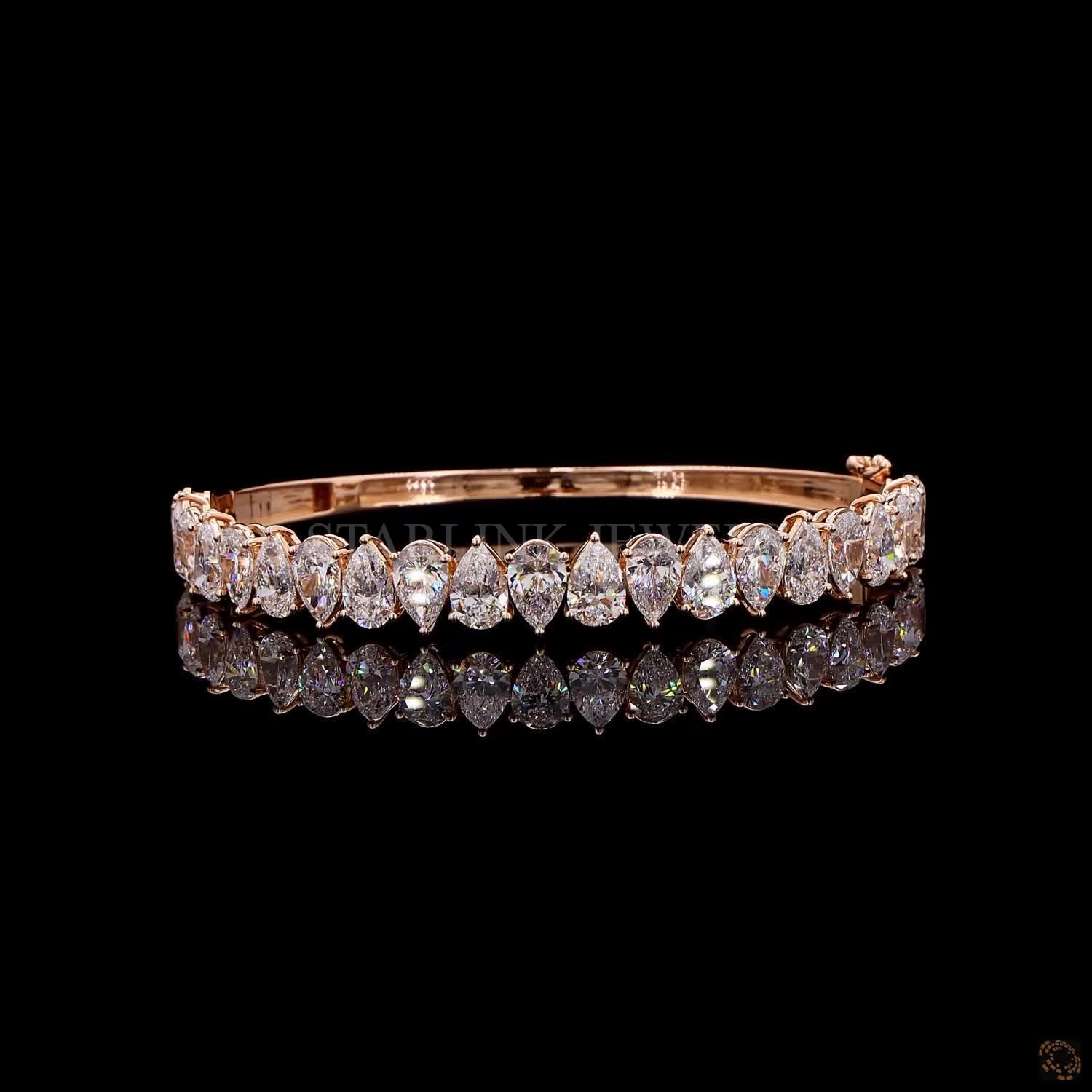 Luxury Pear Cut Diamond Bracelet – view 3