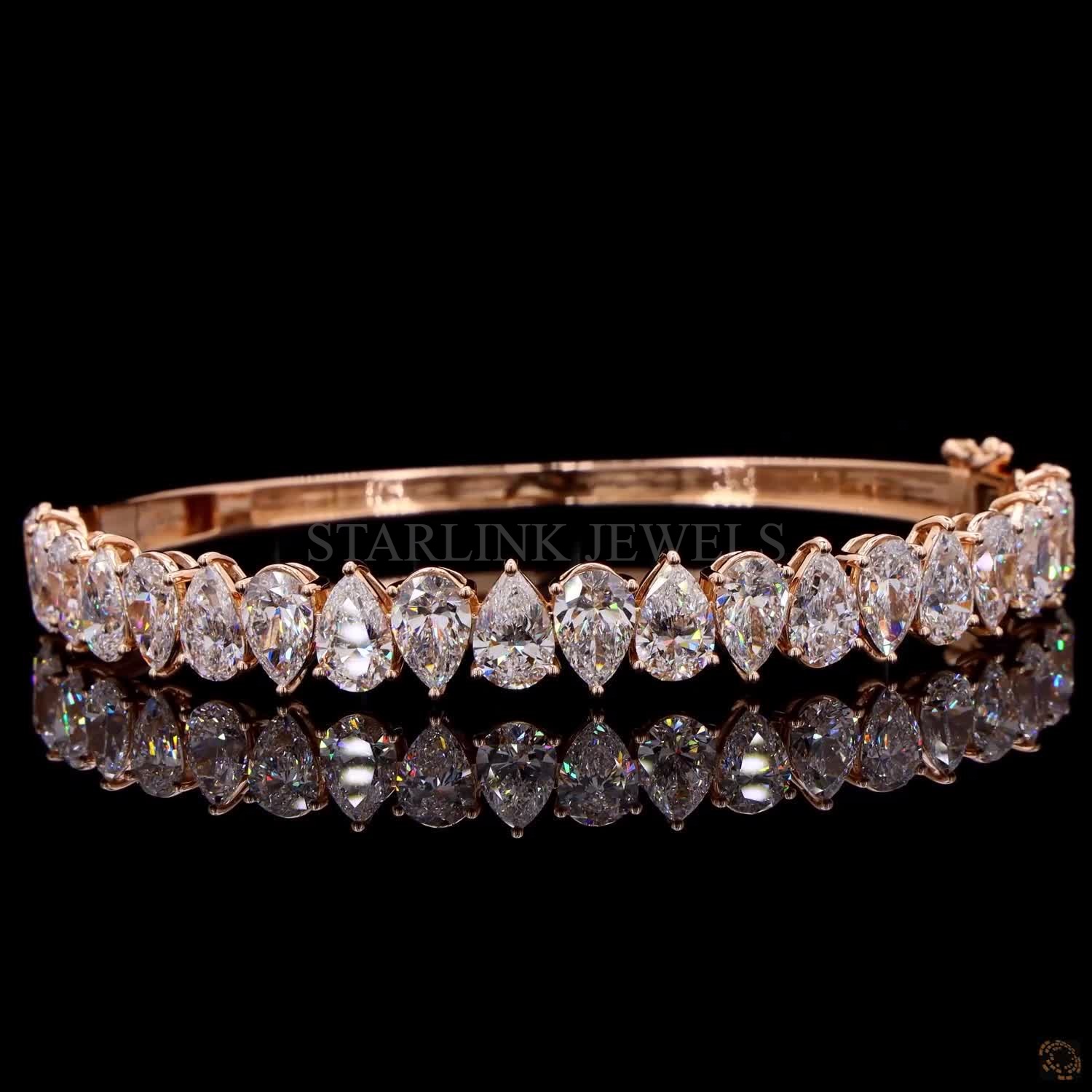 Luxury Pear Cut Diamond Bracelet – view 4