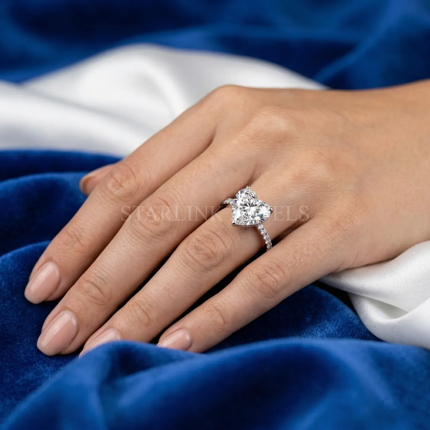 Heart Solitaire Diamond Ring – view 2