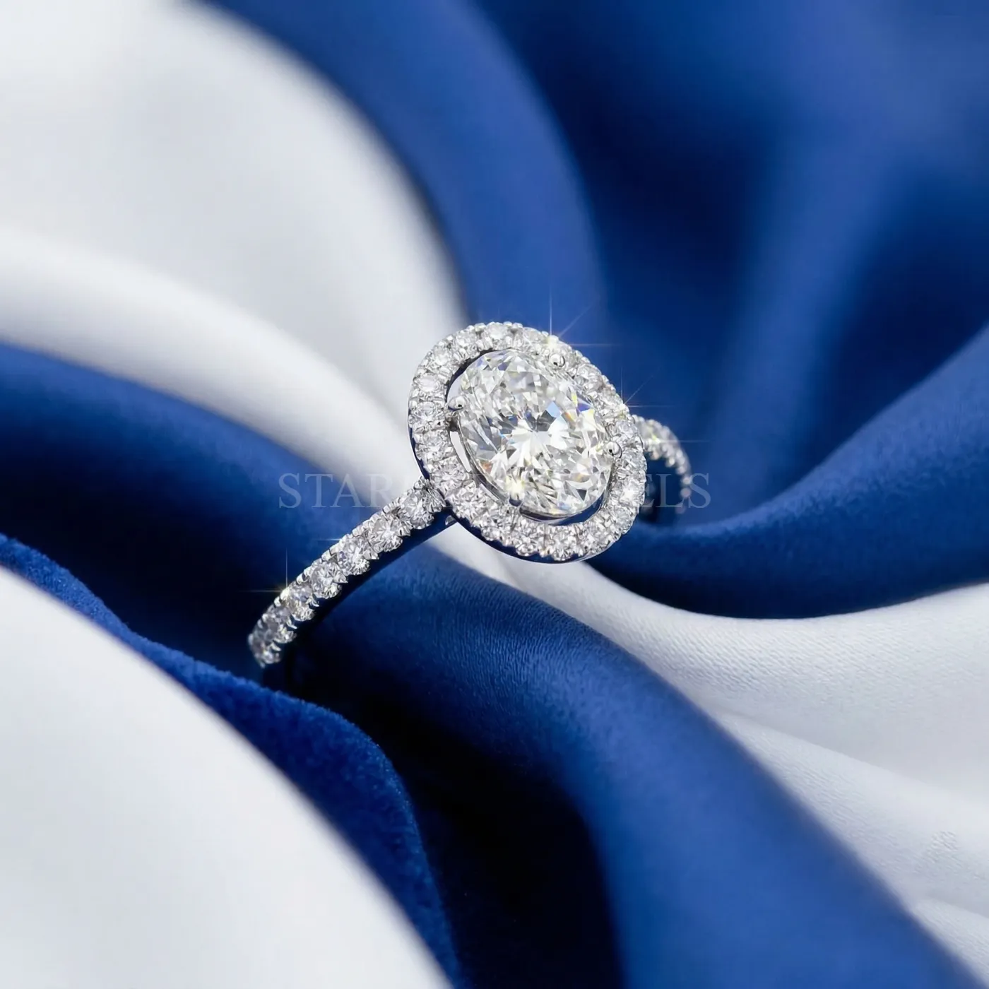 Oval Cut Halo Diamond Ring