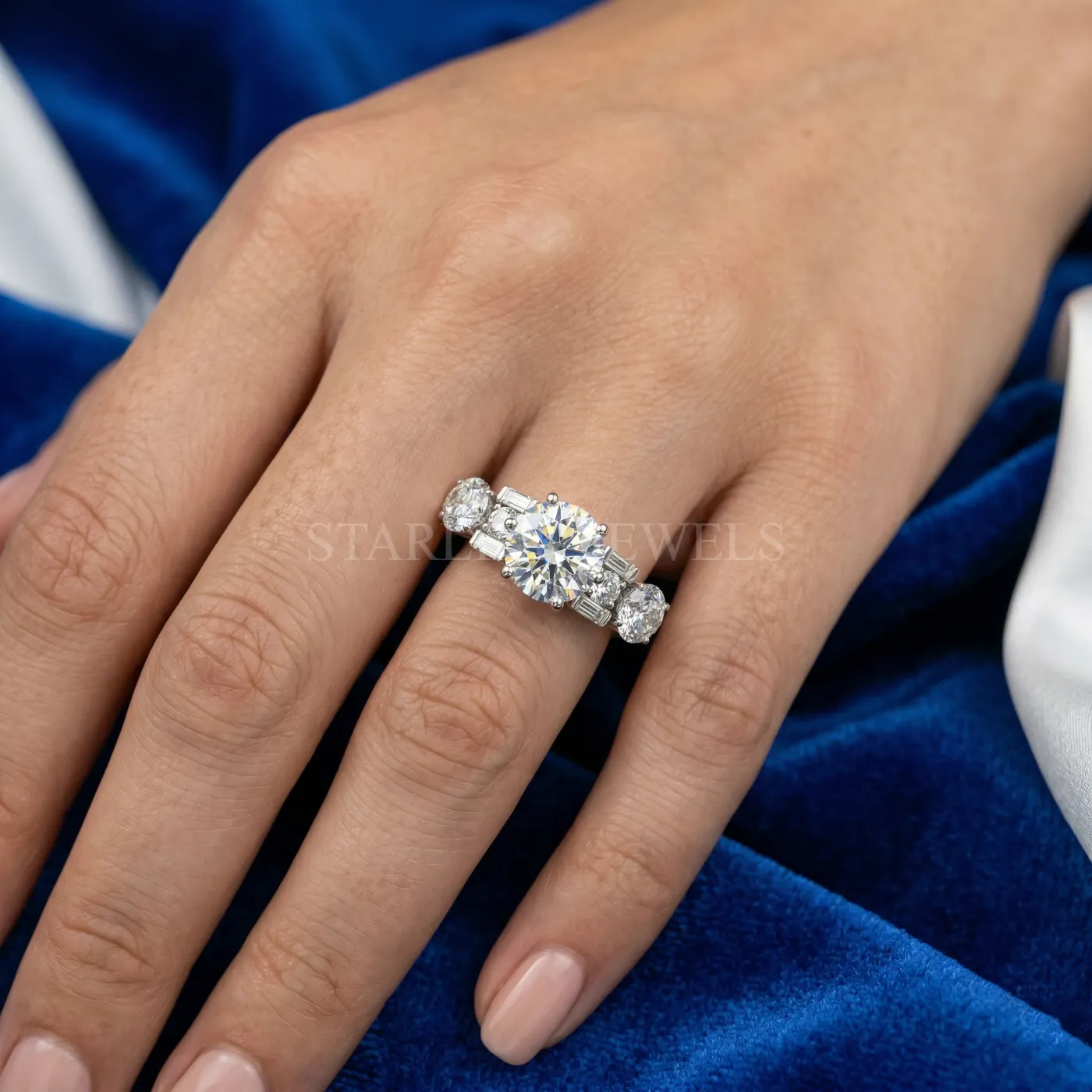 Illusion Set Multi-Shape Diamond Statement Ring – view 2
