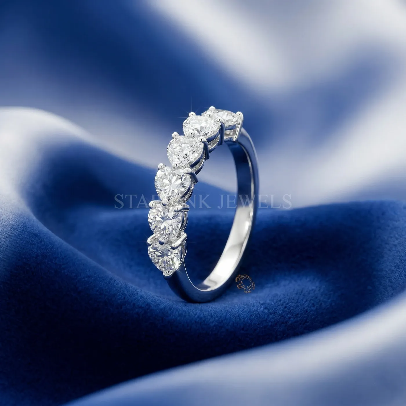 Infinite Love Heart Diamond Eternity Band