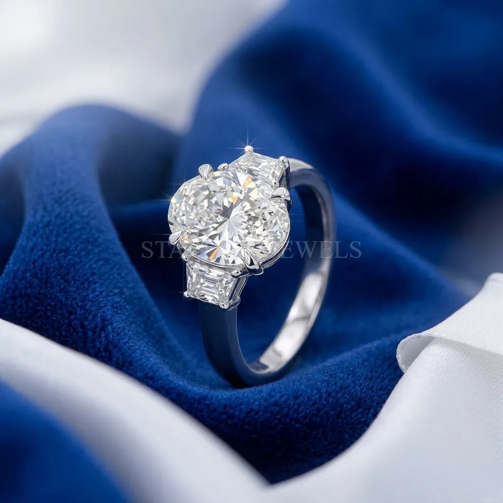 7CT Oval Diamond Engagement Ring