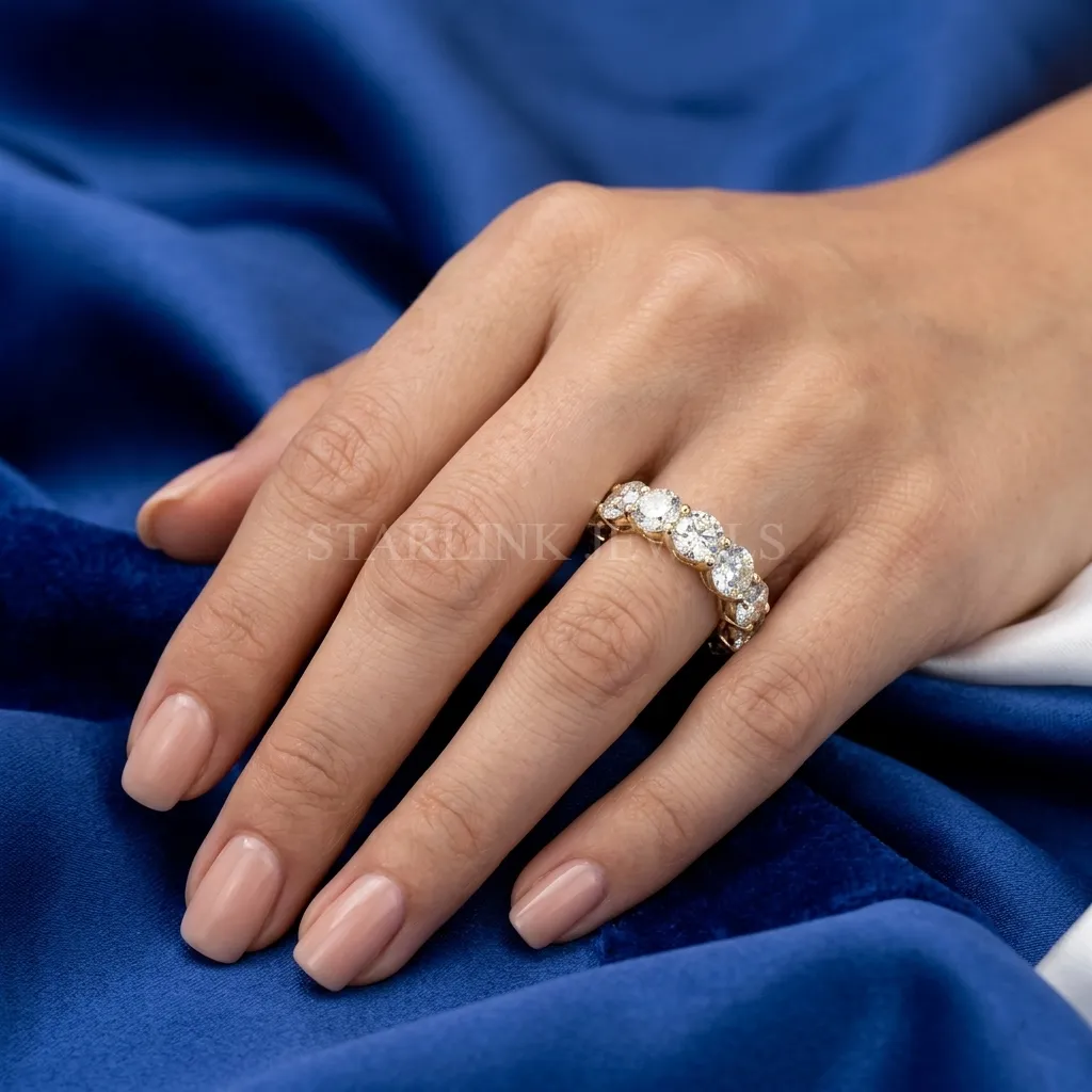 Round Diamond Full Eternity Band – view 2