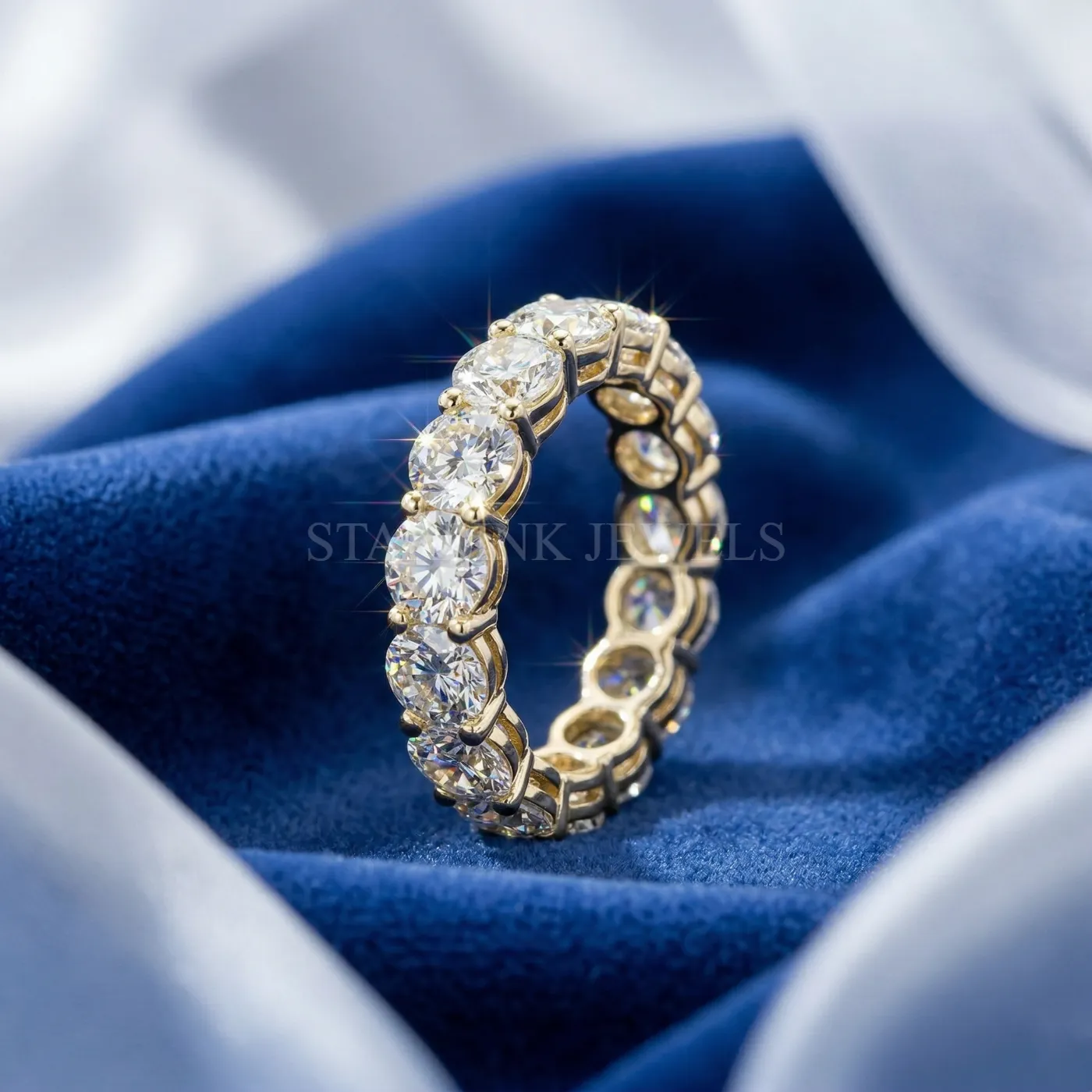 Round Diamond Full Eternity Band
