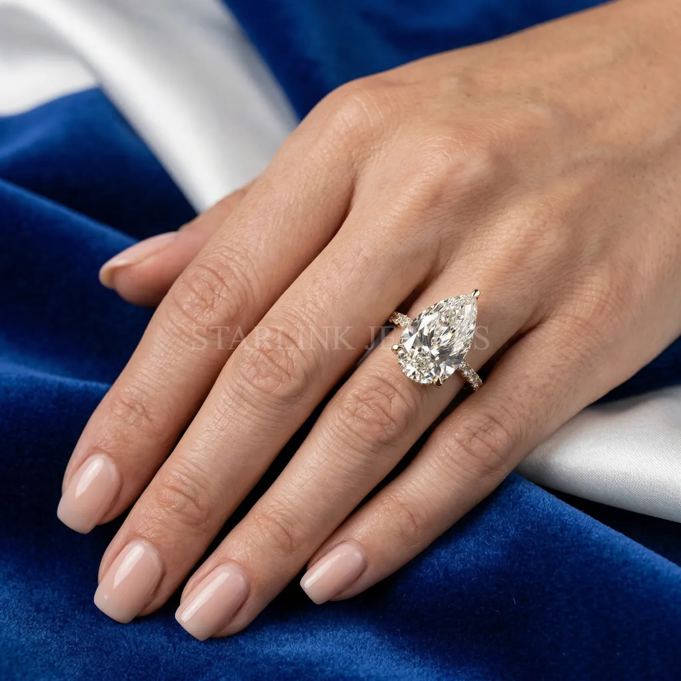 PEAR Solitaire Diamond Ring – view 2