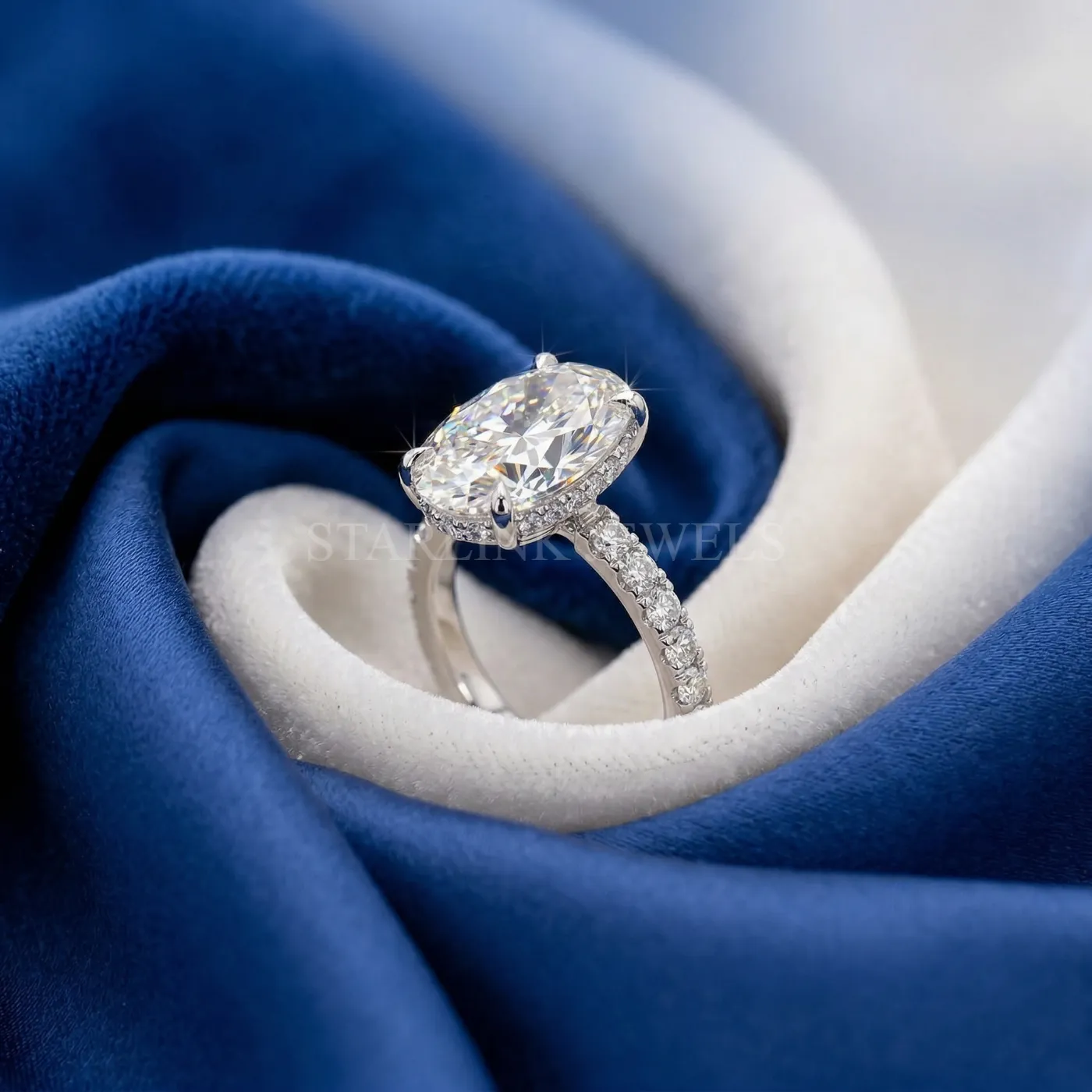 Oval Diamond Solitaire Ring