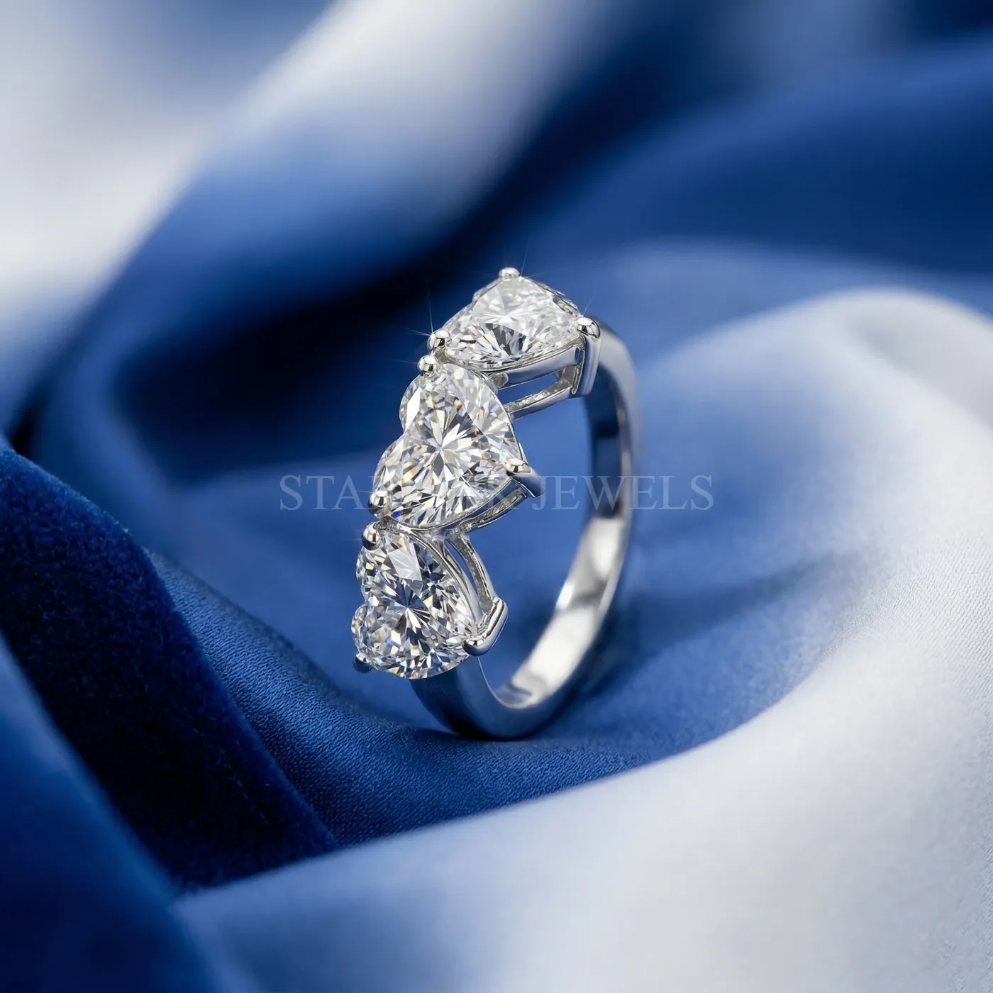 Heart Shape Diamond Trilogy Ring