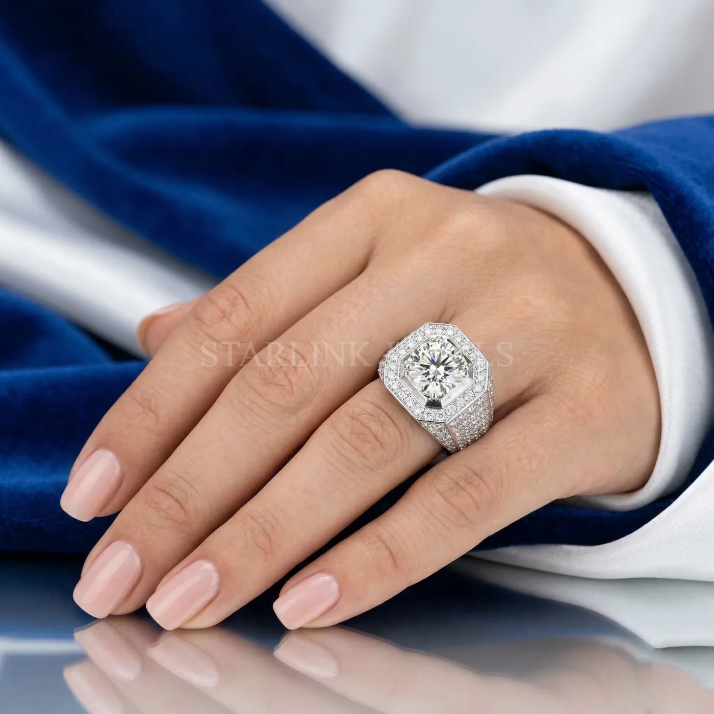 Round Brilliant Diamond Statement Ring – view 2