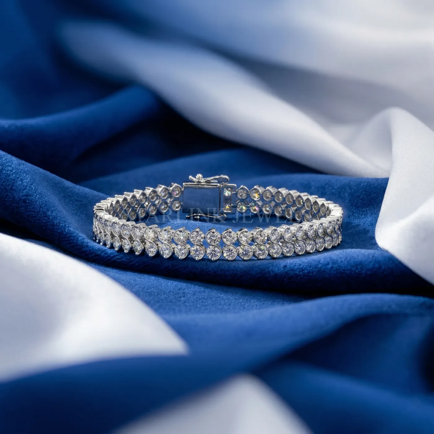 Double Radiance Two-Line Round Diamond Bracelet
