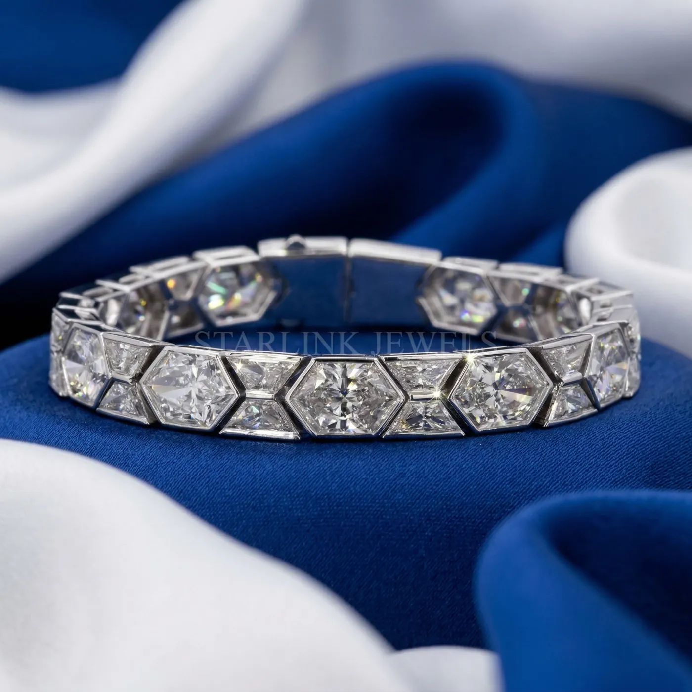Royal Hexagon Antique Diamond Bracelet