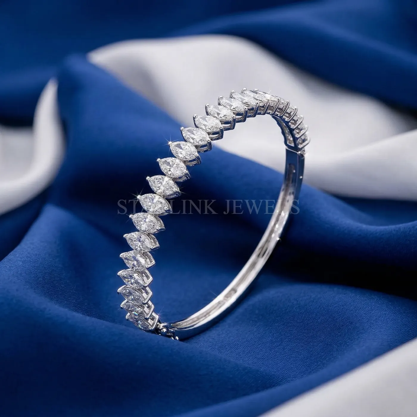 Luxury Marquise Cut Diamond Bracelet