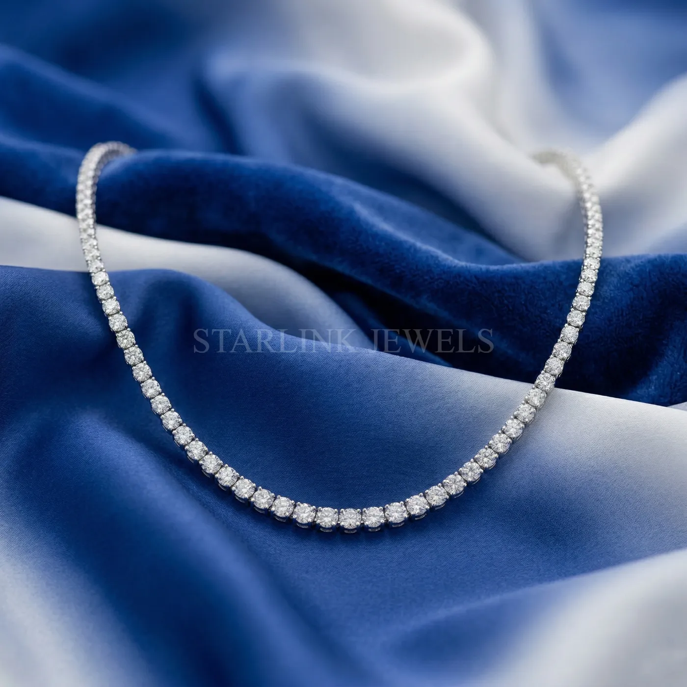Diamond Tennis Necklace - 4 Prong 