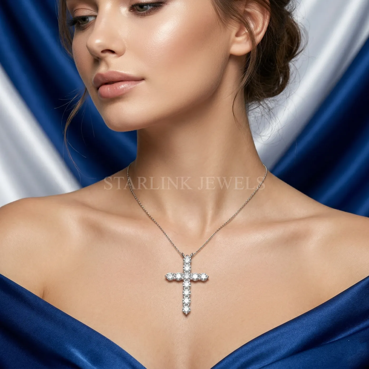 Eternal Faith Diamond Cross Pendant – view 2