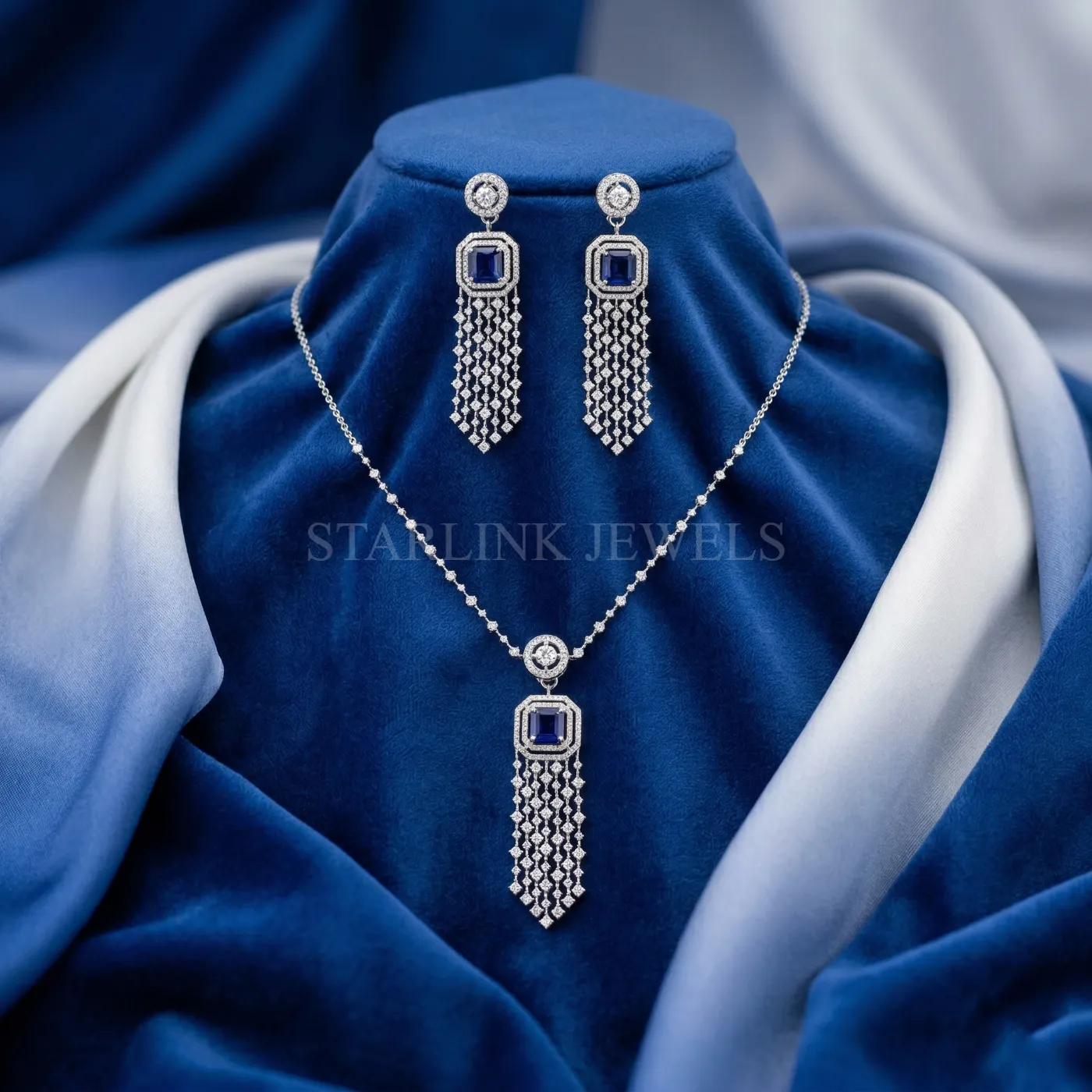Elegant Diamond Necklace & Earrings Set – 22.03 CTW