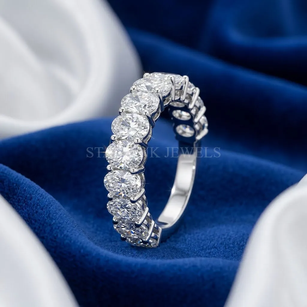 Oval Cut Diamond Full Eternity Ring