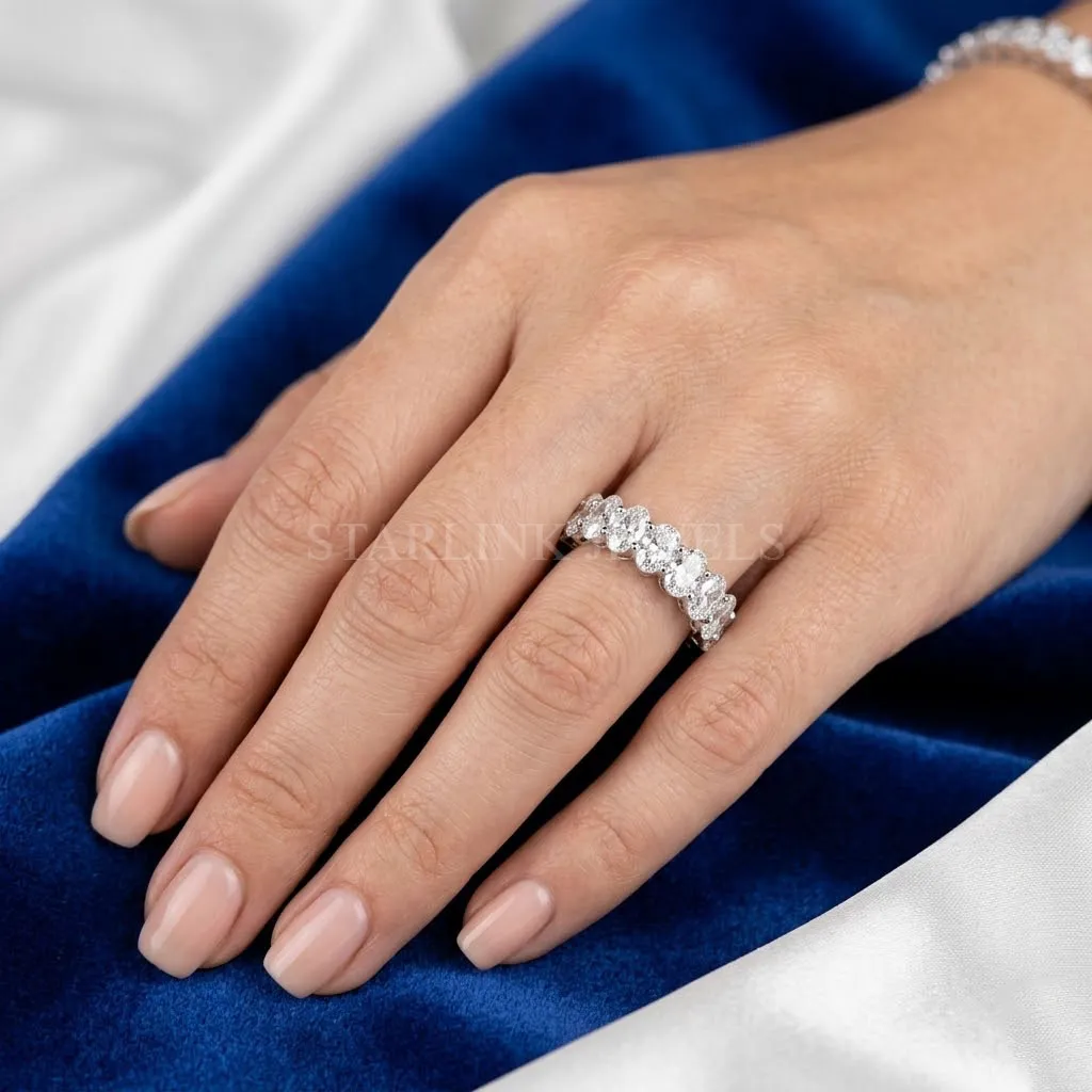 Oval Cut Diamond Full Eternity Ring – view 2