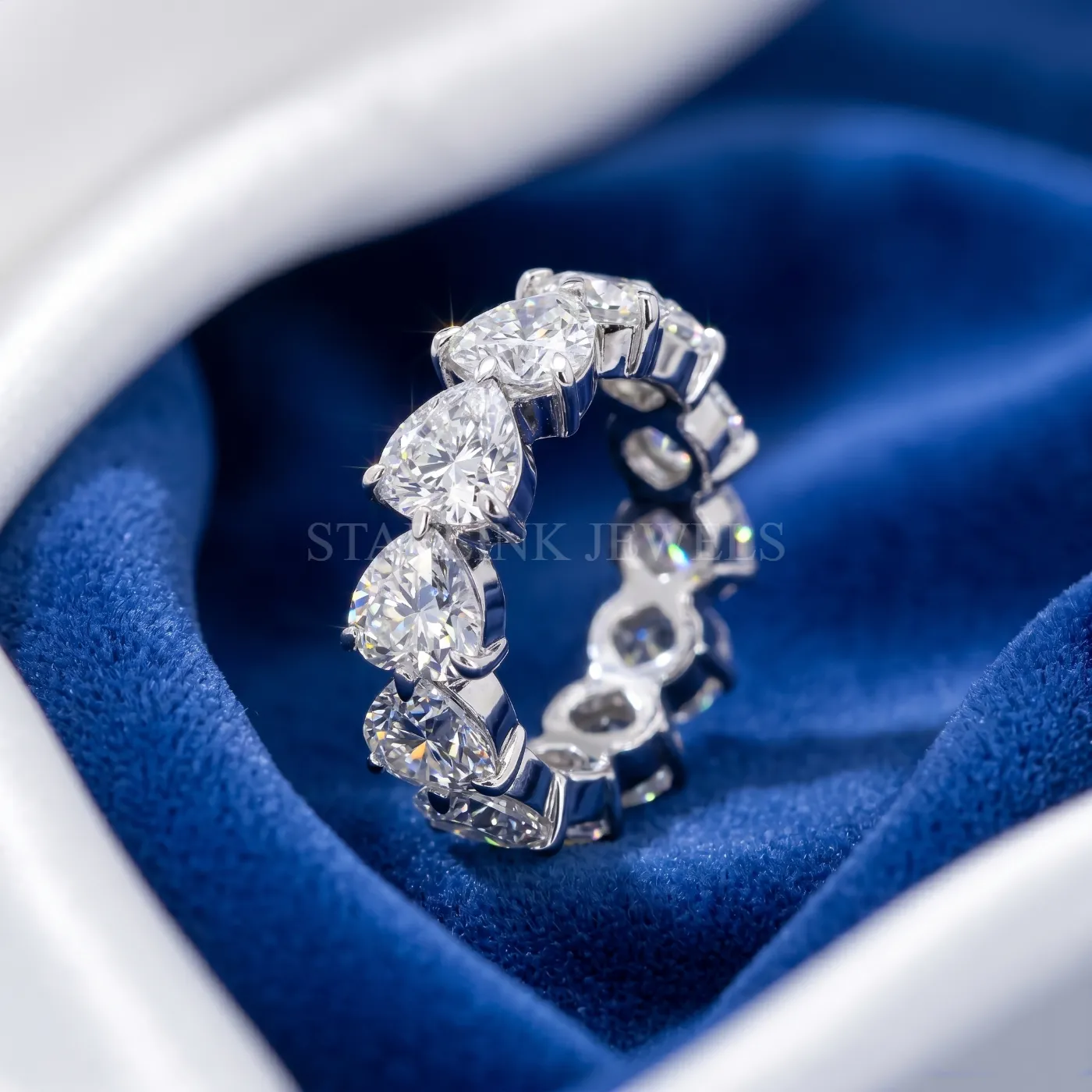 Heart Shape Diamond Full Eternity Ring