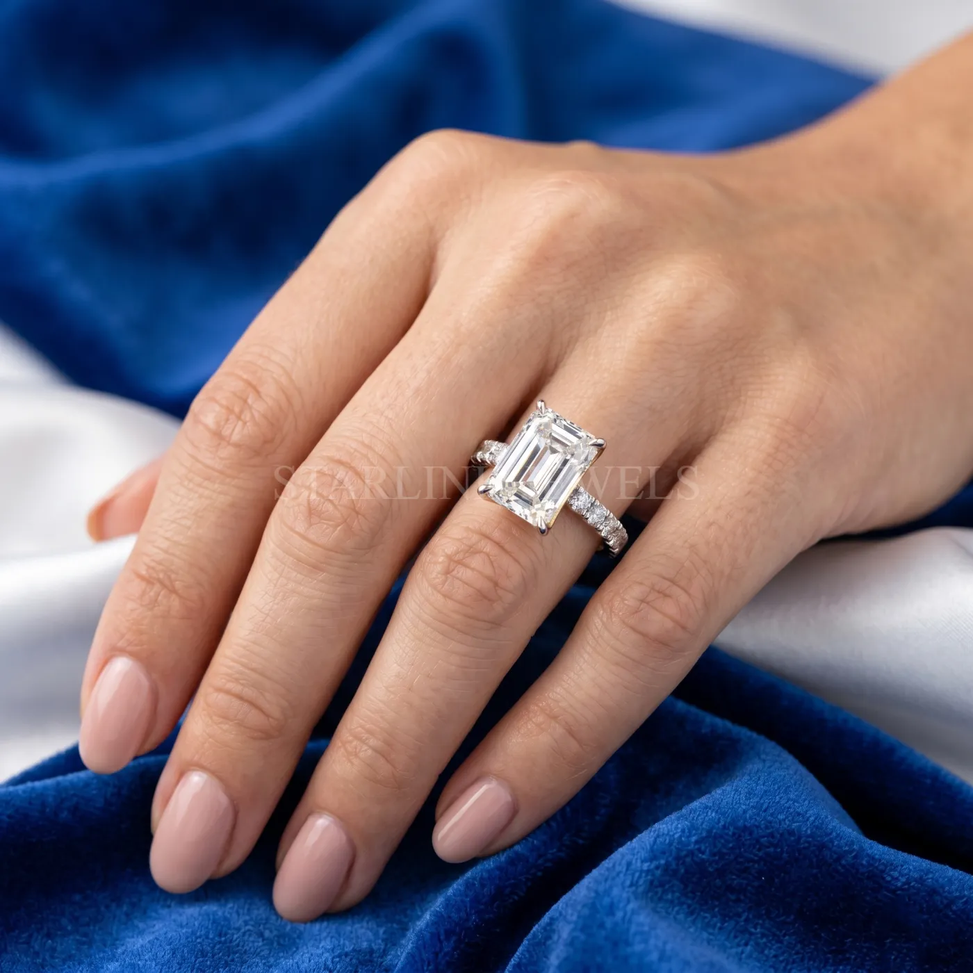 Grand Emerald Cut IGI Certified Lab Grown Diamond Ring – view 2