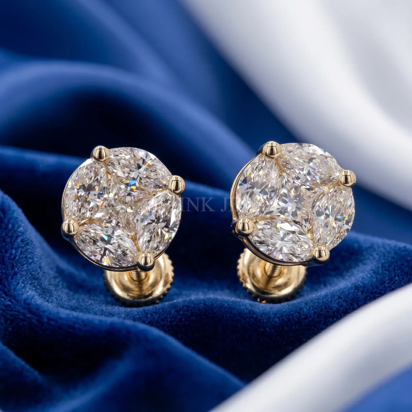 Illusion Set Diamond Stud Earrings