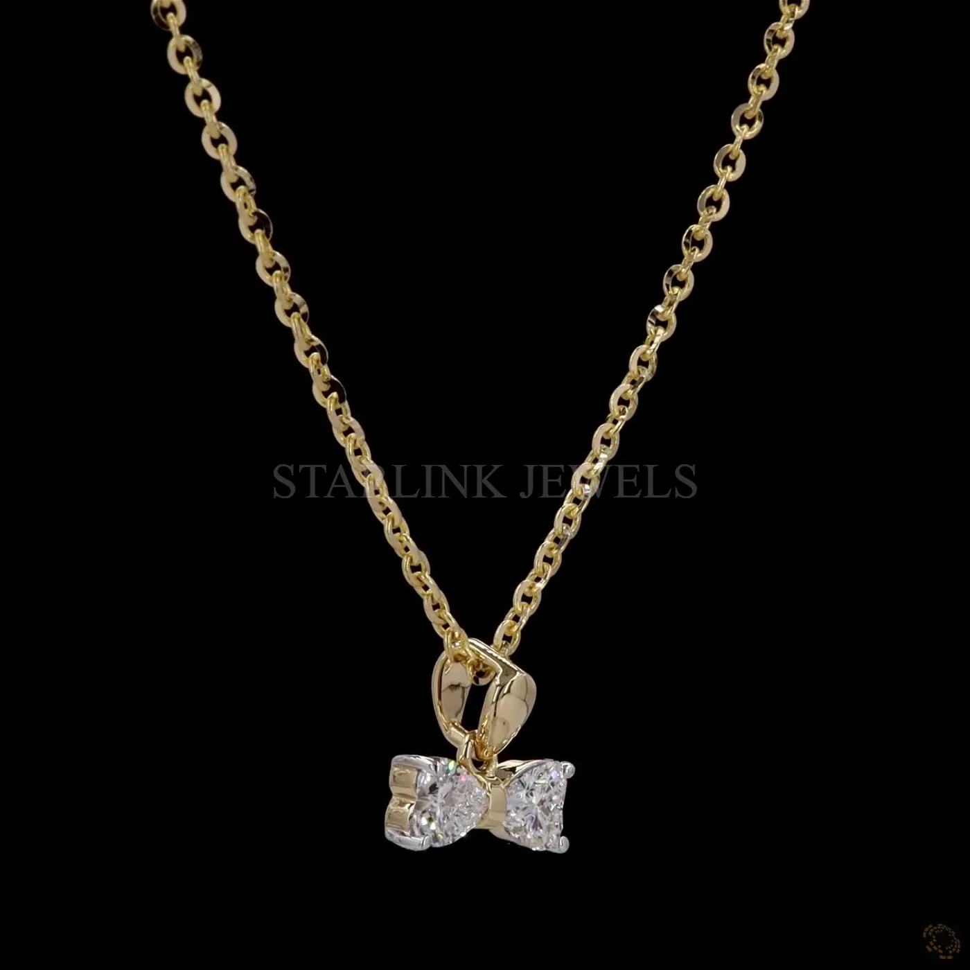 Two Heart Diamond Pendant – view 4