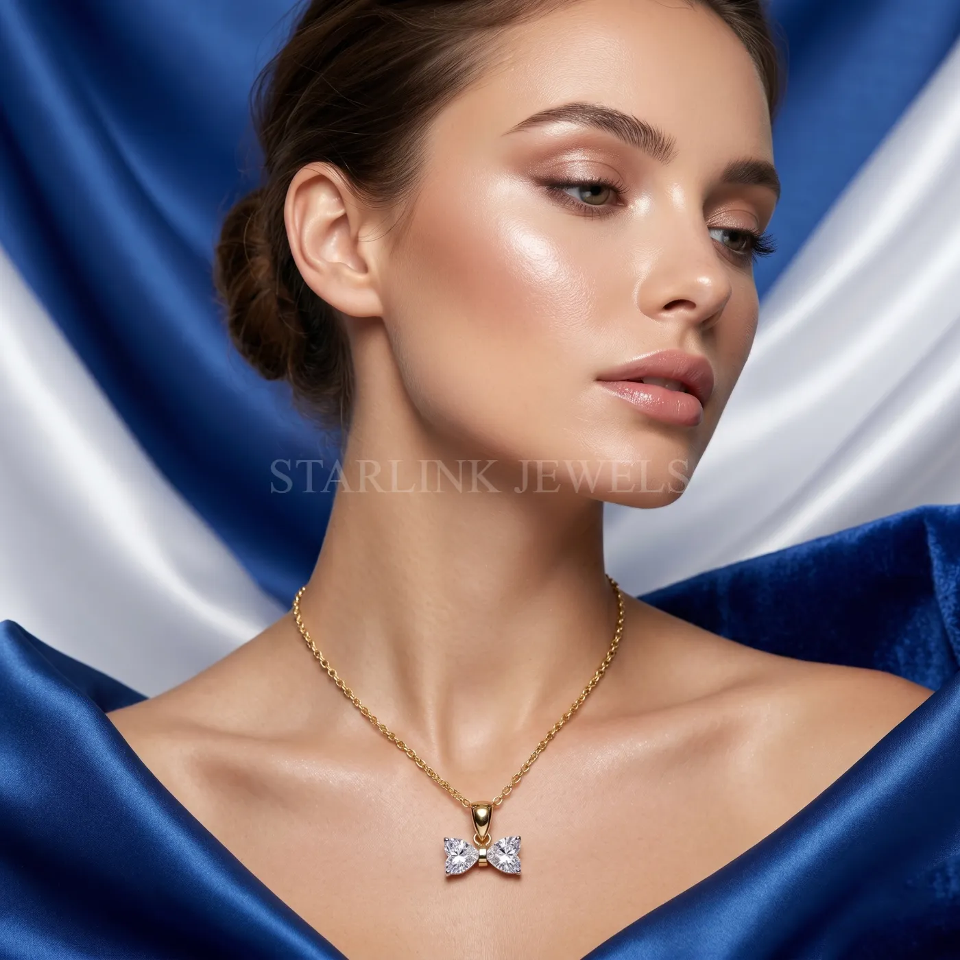 Two Heart Diamond Pendant – view 2