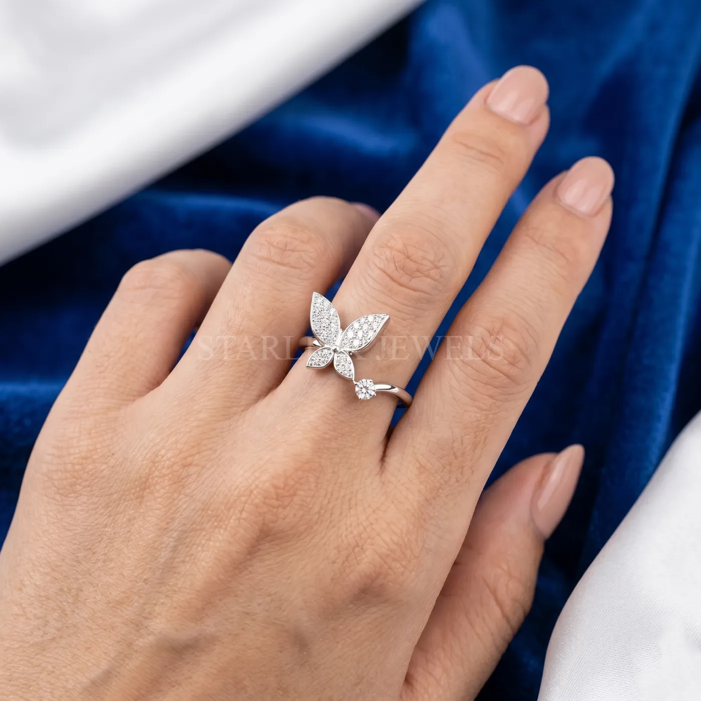 Butterfly Diamond Ring – view 2