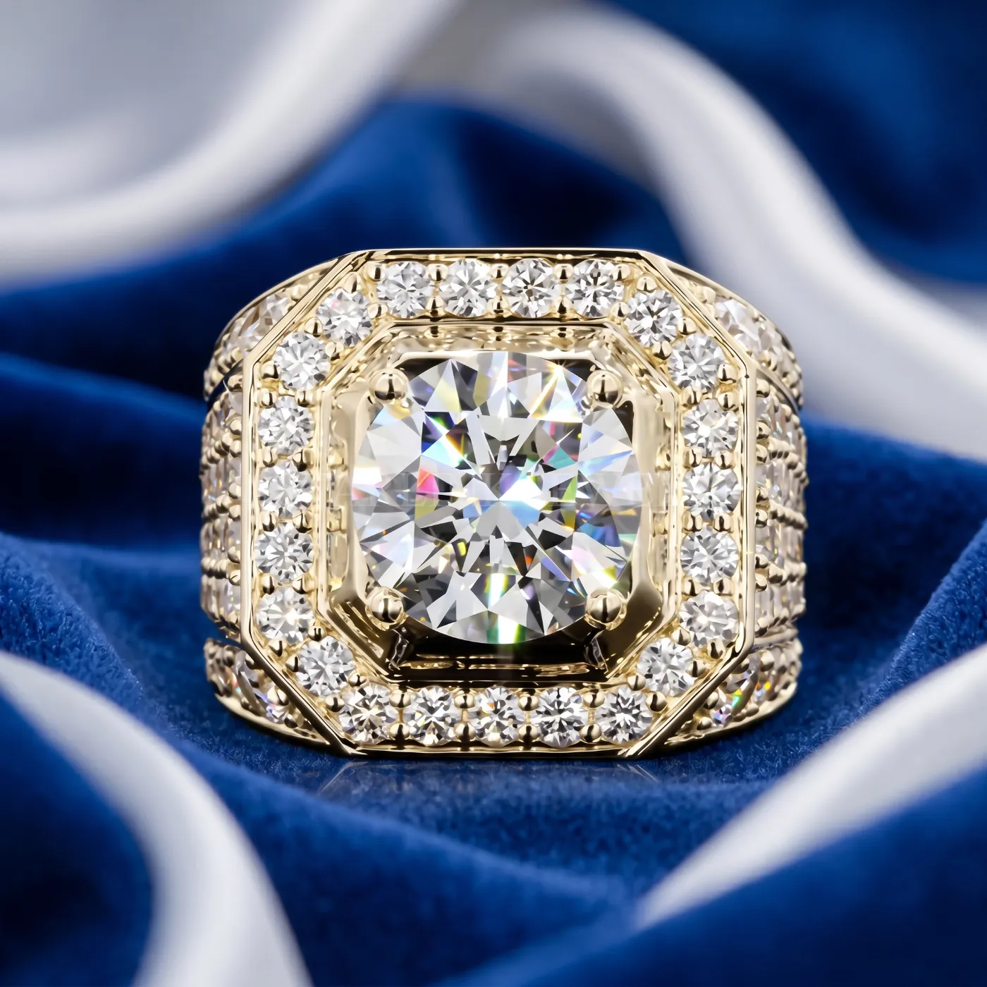 Imperial Octagon Halo Diamond Ring