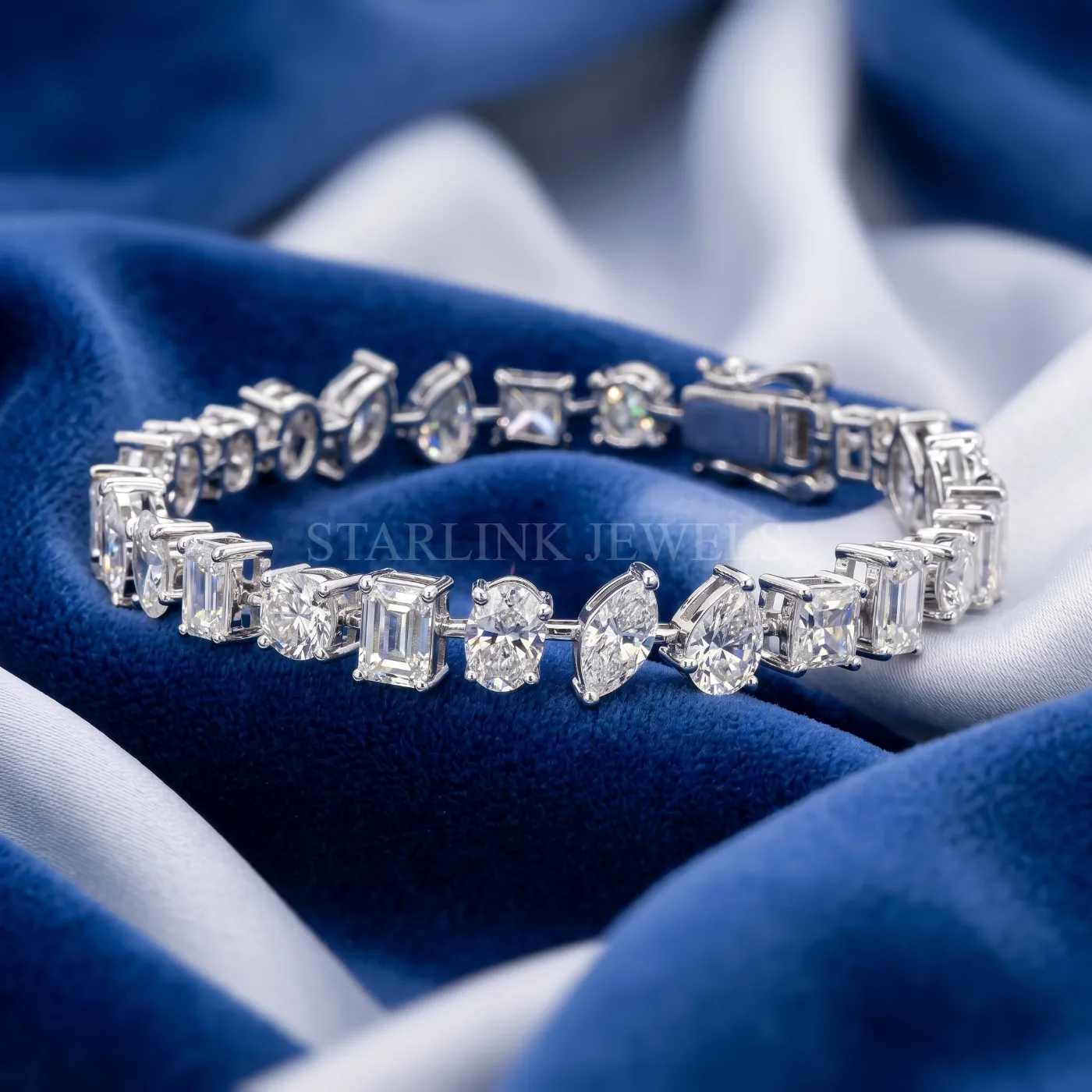 Eternal Symphony Multi-Shape Diamond Bracelet