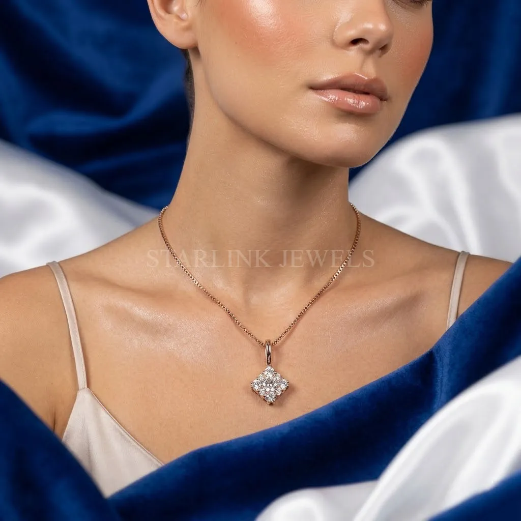Diamond Cluster Pendant – view 2
