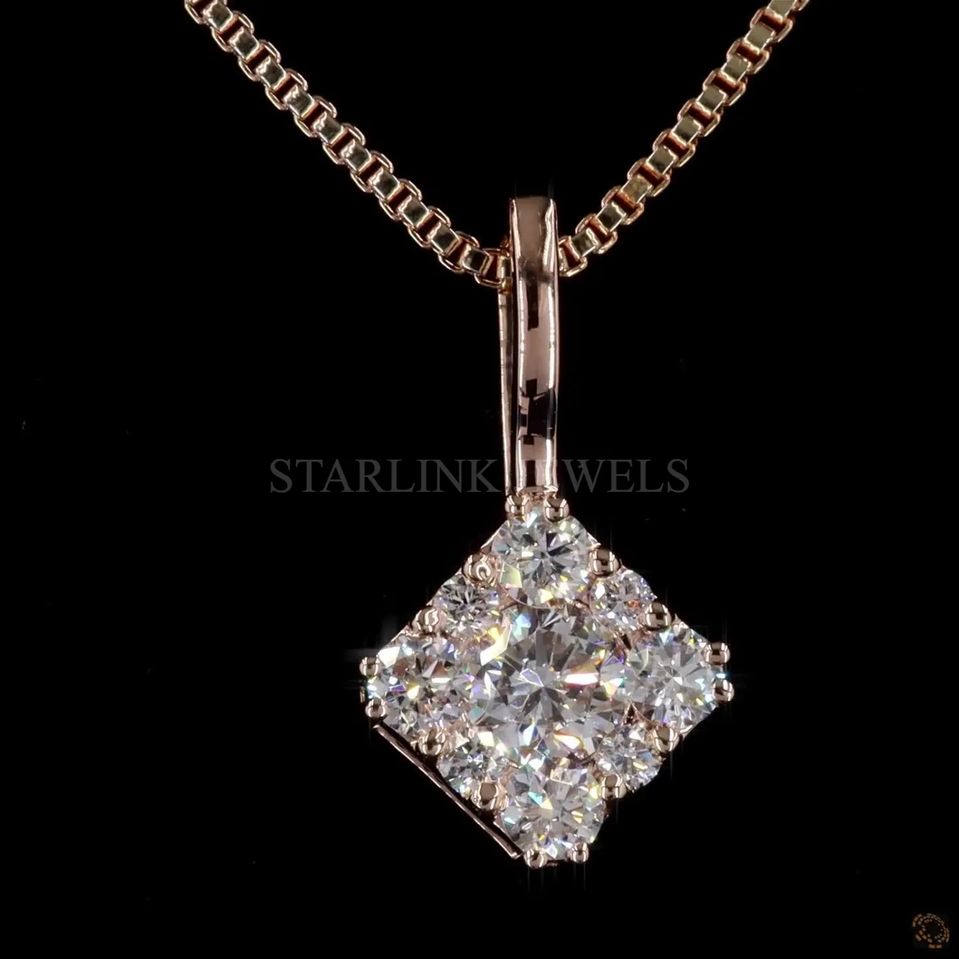 Diamond Cluster Pendant – view 4