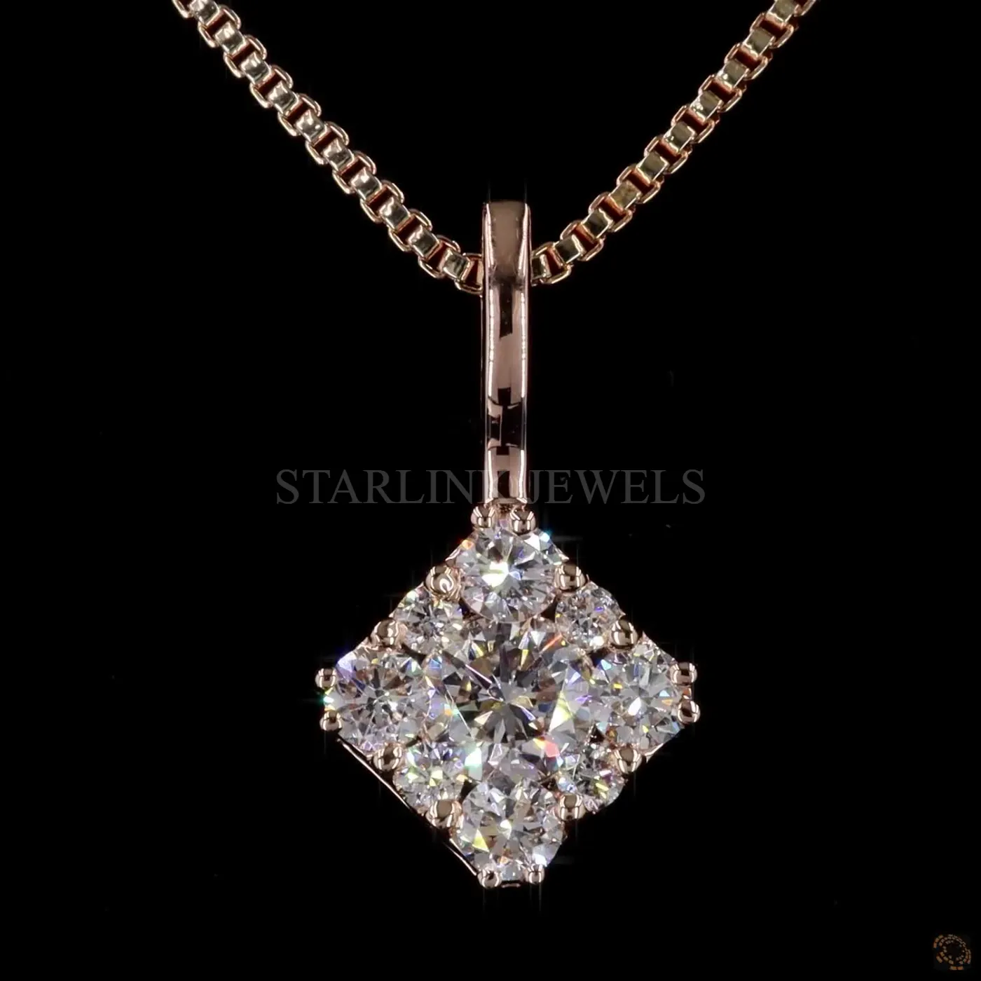 Diamond Cluster Pendant – view 3