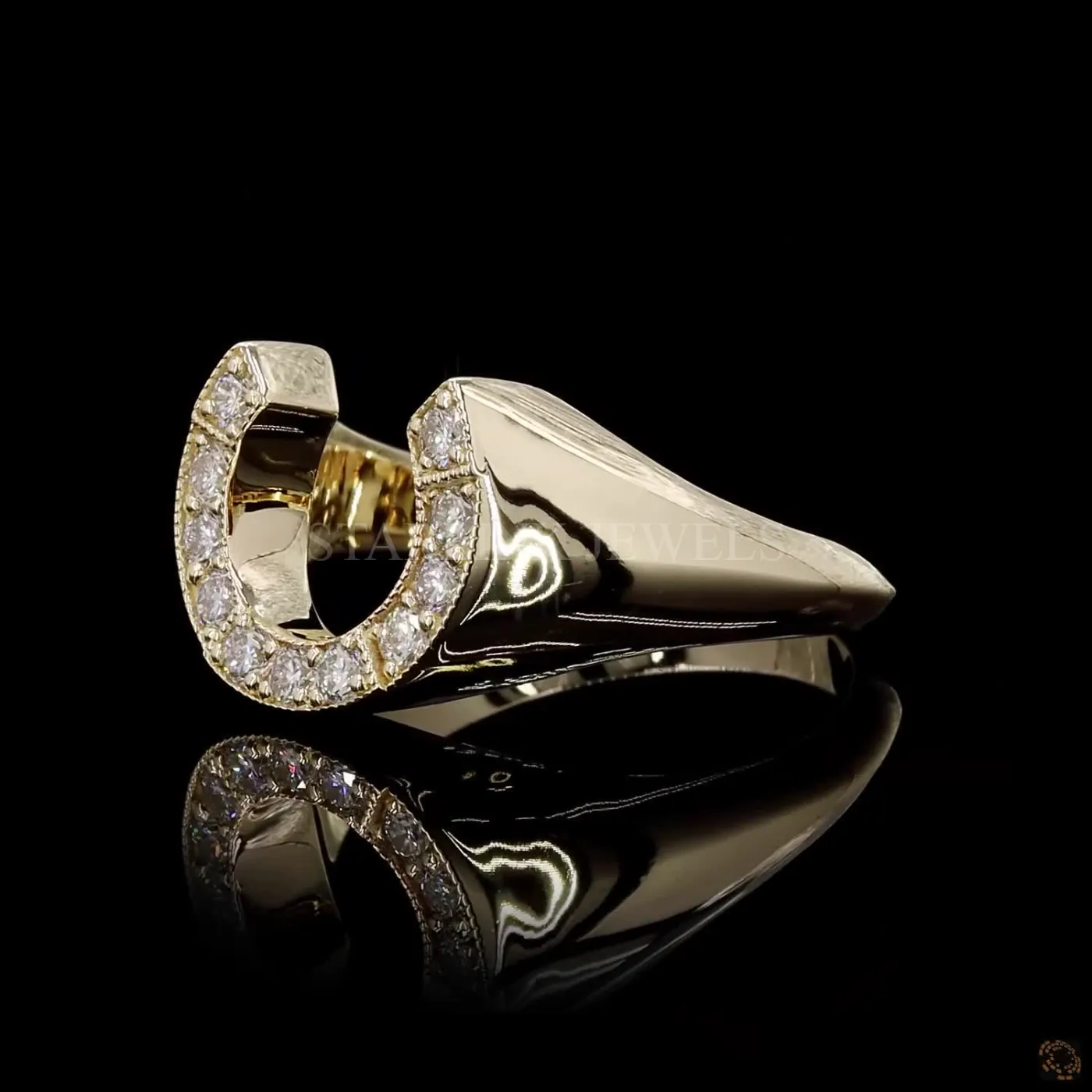 Diamond Horseshoe Ring – view 4