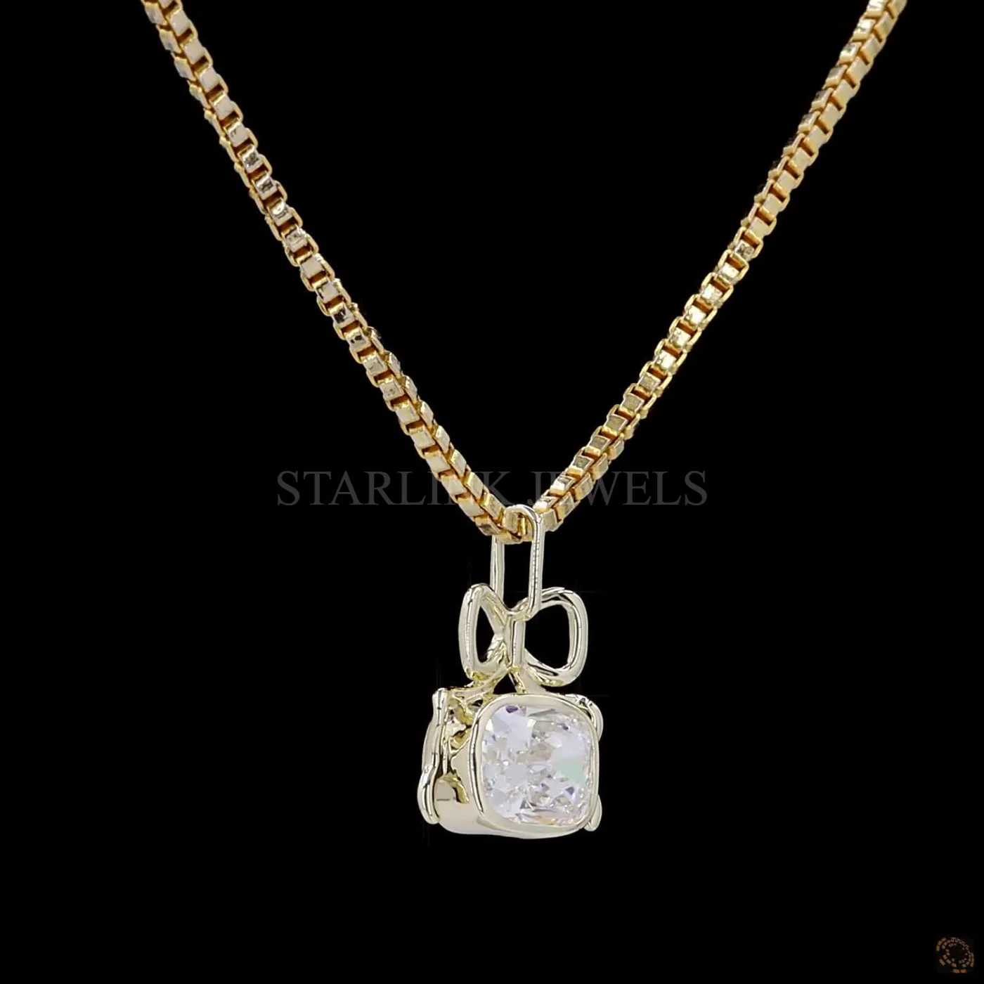 Cushion Cut Diamond Pendant – view 4