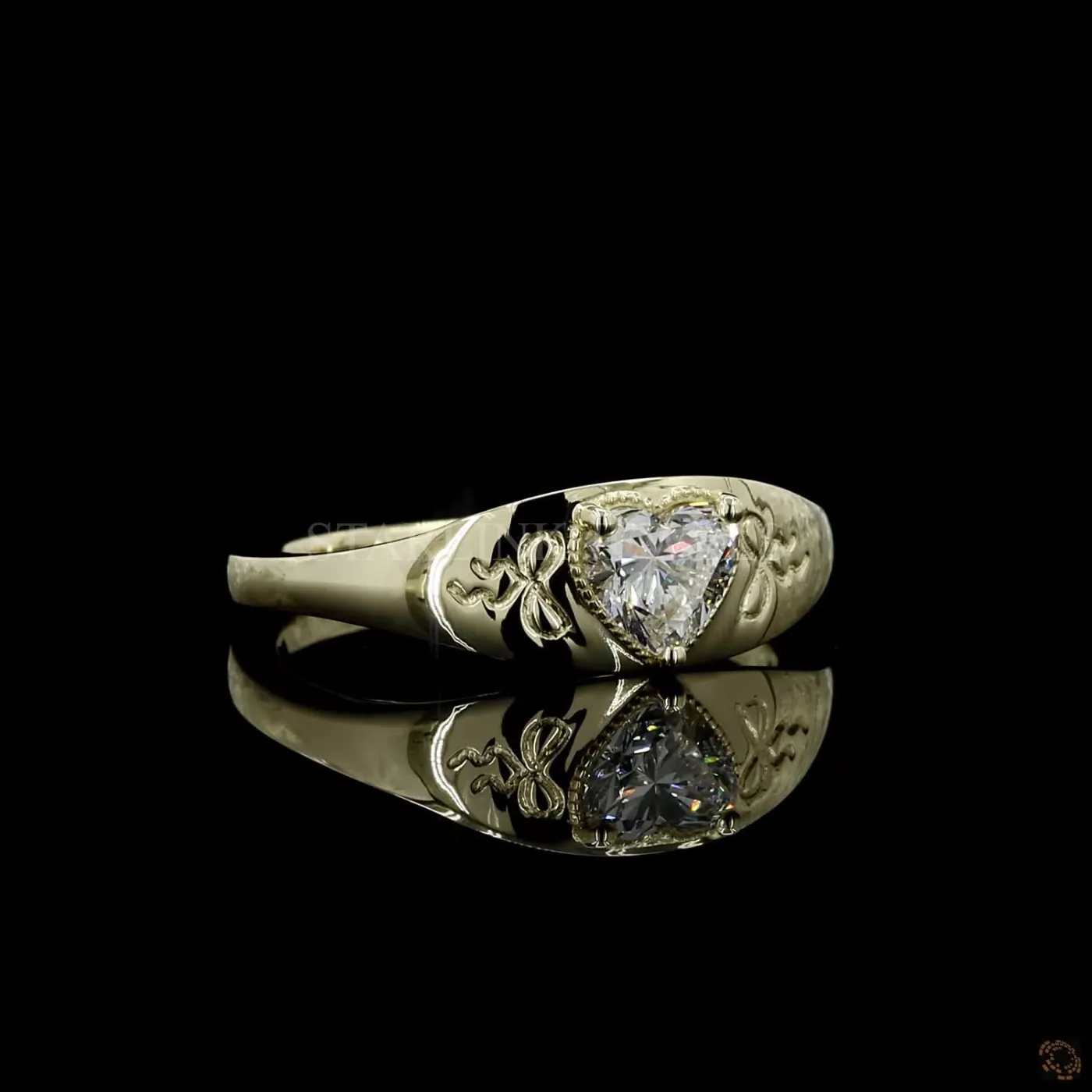 Heart Diamond Statement Ring – view 4