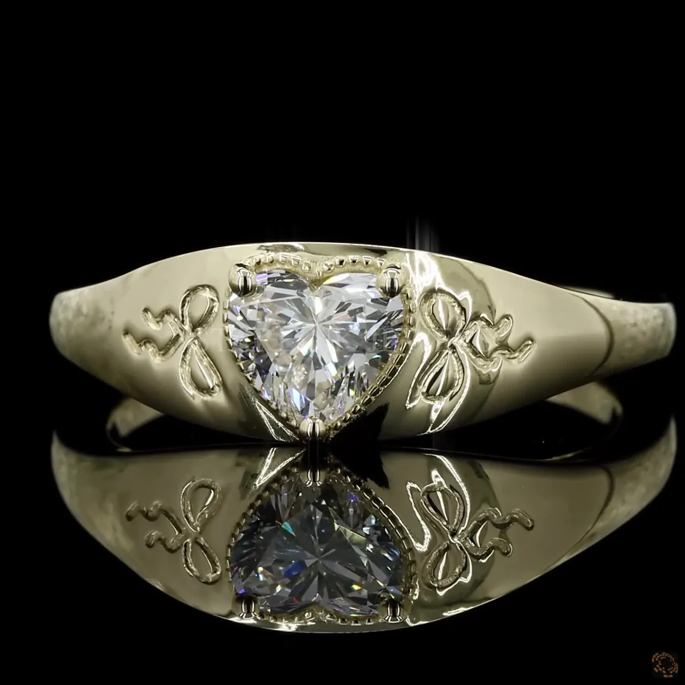 Heart Diamond Statement Ring – view 3
